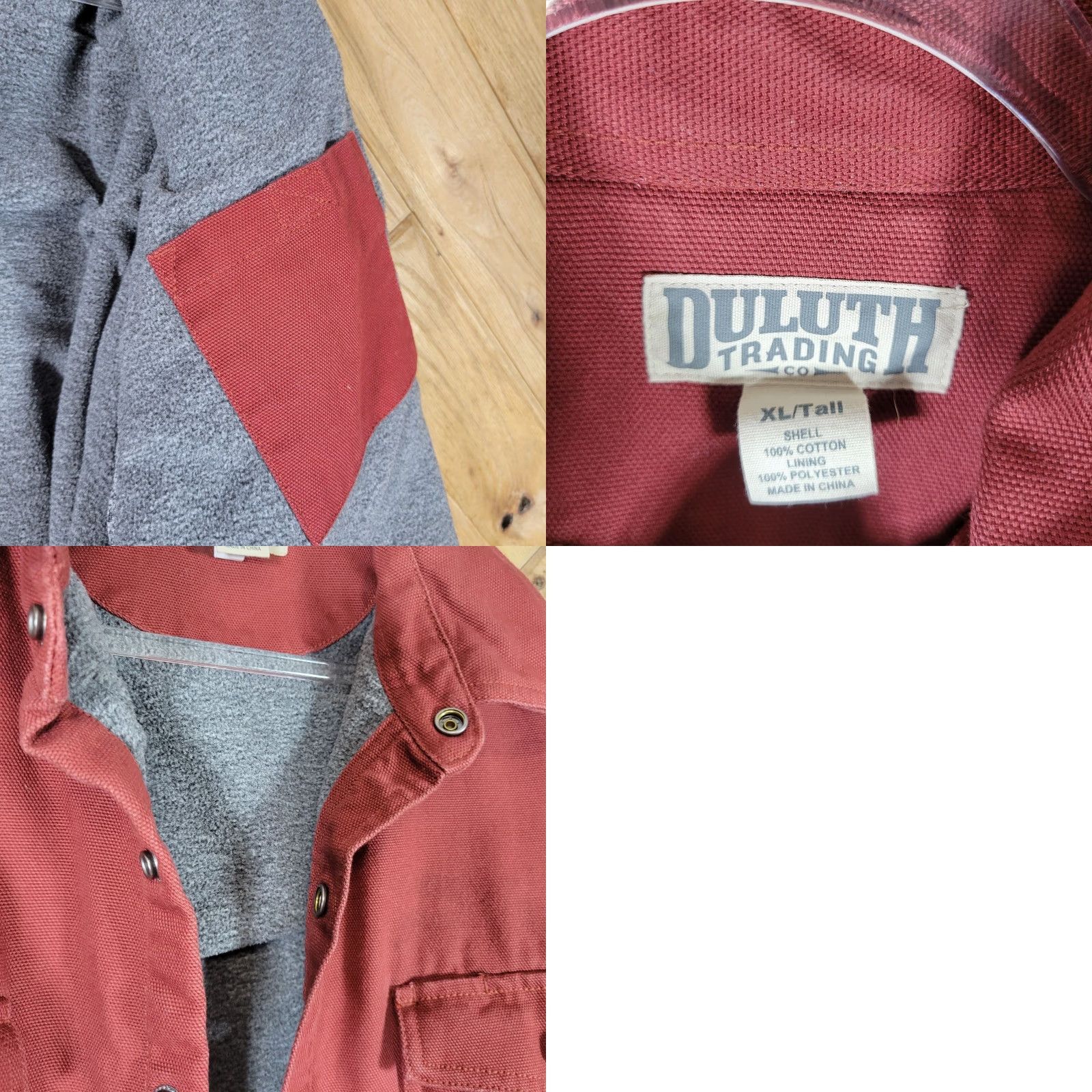 Vintage Duluth Shacket Shirt Jacket Maroon Lined Fleece Heavy Canvas XL/Tall XLT Men Jacket Shacket Winter Fall Spring Outdoor Size US XL / EU 56 / 4 - 9 Thumbnail