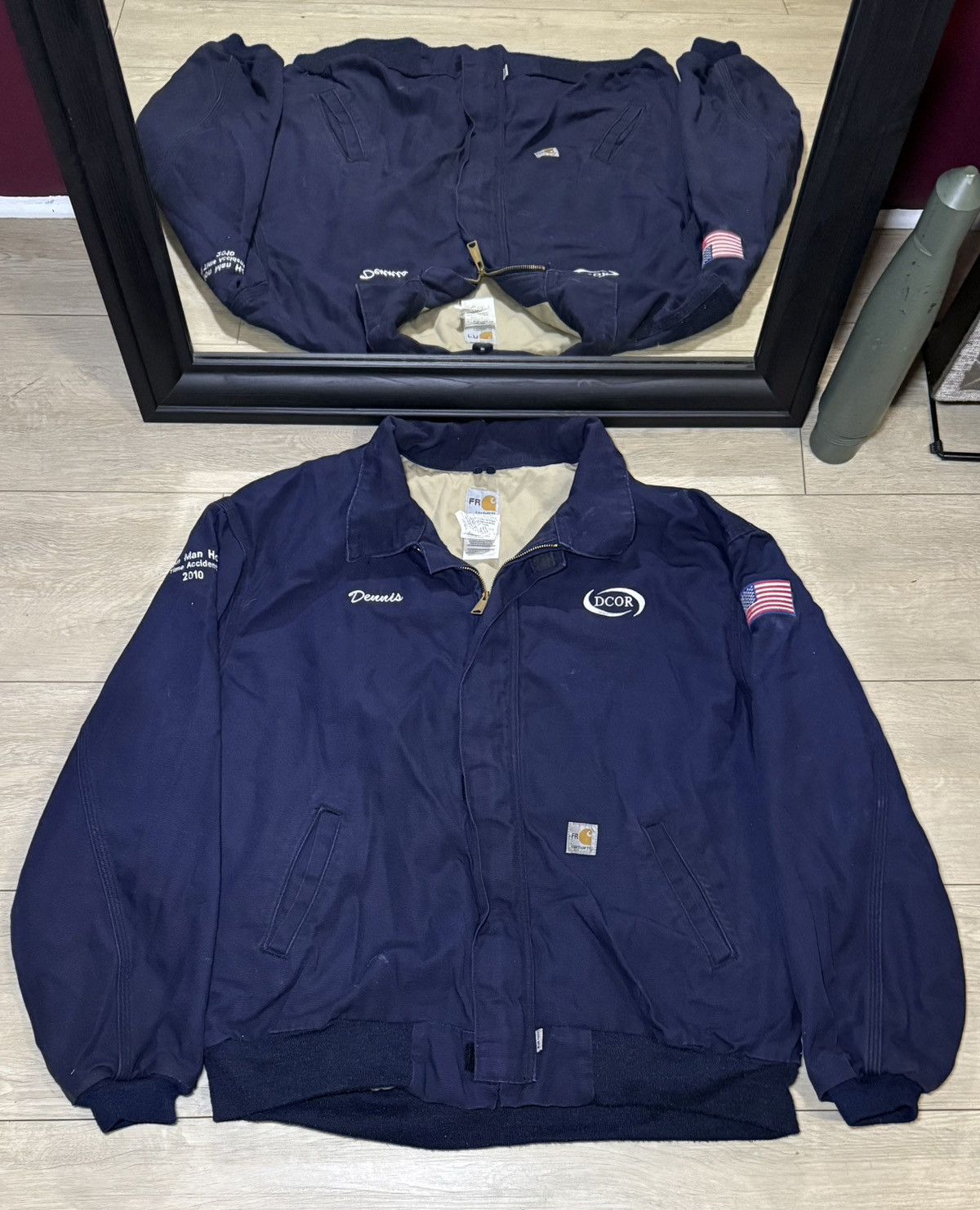 Carhartt Vintage Carhartt Fire Resistant FRJ020 Workwear Bomber Size US XXL / EU 58 / 5 - 1 Thumbnail