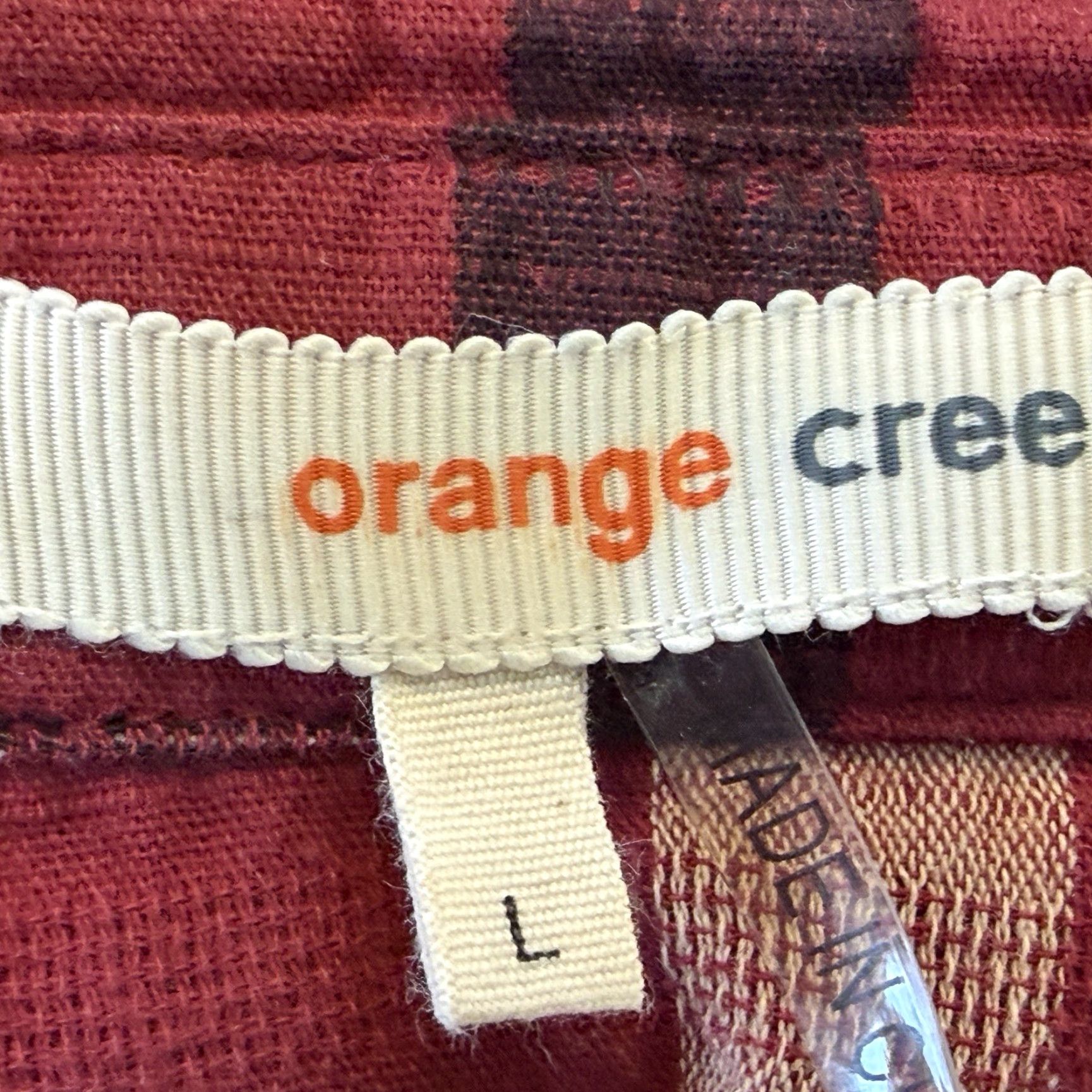Vintage Orange Creek Button Front Top Womens L Plaid Long Roll Tab Sleeve Casual Shirt Size L / US 10 / IT 46 - 6 Thumbnail
