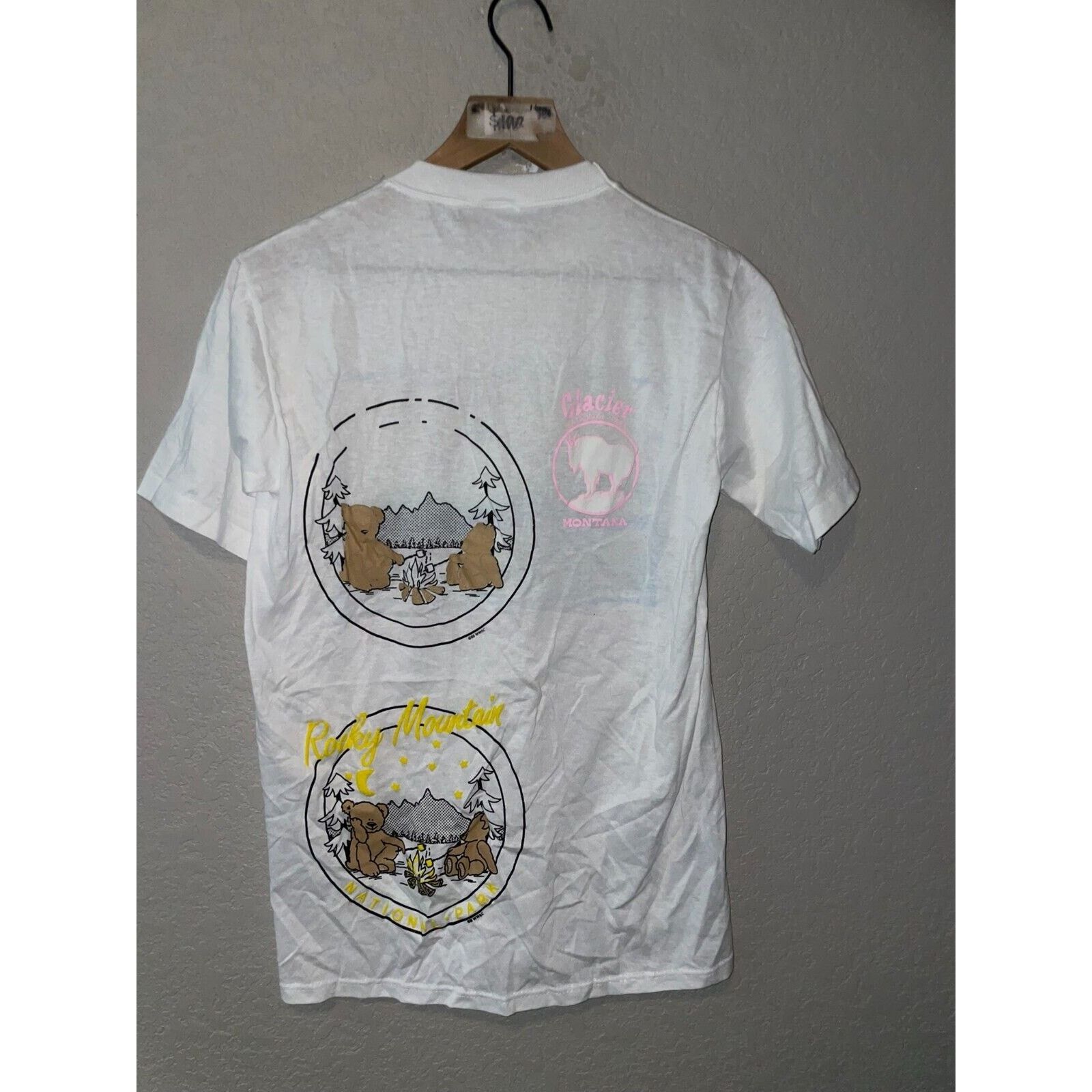 Jerzees Vintage Louisville Rocky Mountain Test Print White M Shirt Size US M / EU 48-50 / 2 - 8 Thumbnail