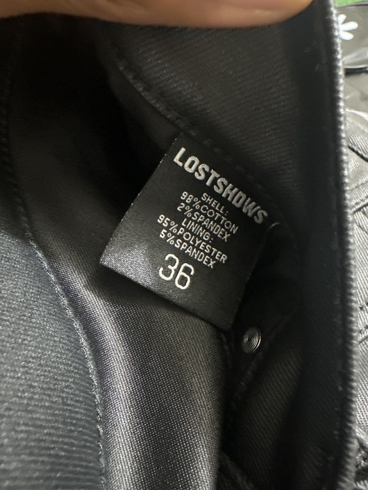 LOSTSHDWS Lostshwds Black Wax Jeans Size US 32 / EU 48 - 8 Thumbnail