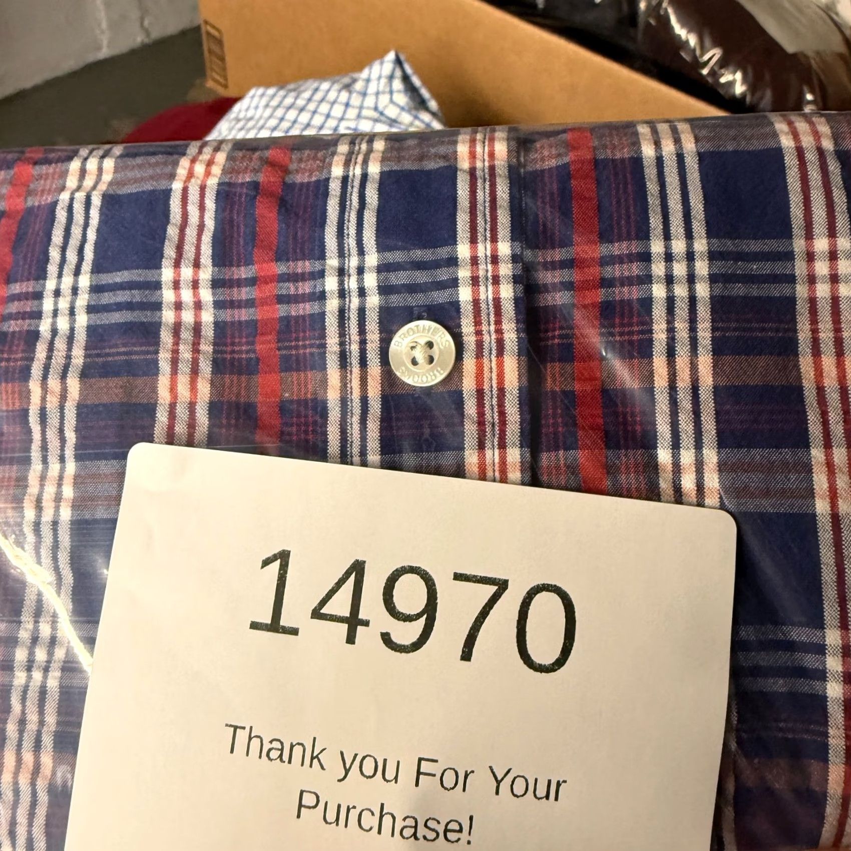 Brooks Brothers Brooks Brothers Shirt Mens Large Red Blue Plaid Seersucker Slim Fit Preppy Derby Cotton Button-Up Collared Long Sleeve Size US L / EU 52-54 / 3 - 8 Thumbnail