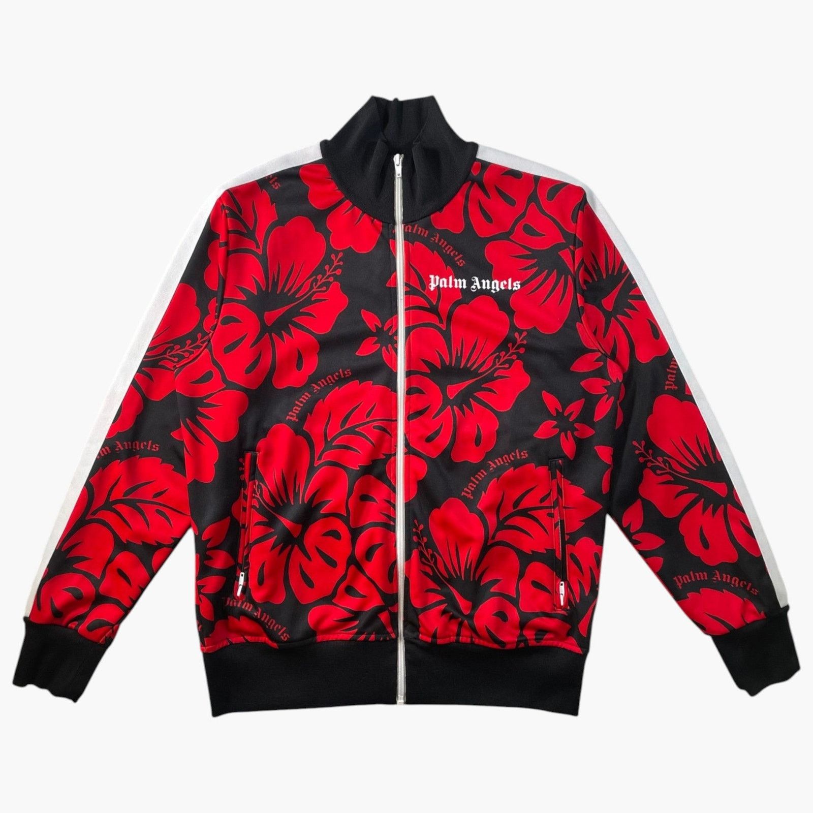 トップス Palm Angels floral foodie jacket Palm Angels Palm Angels Floral Flower Black Track Jacket | Grailed