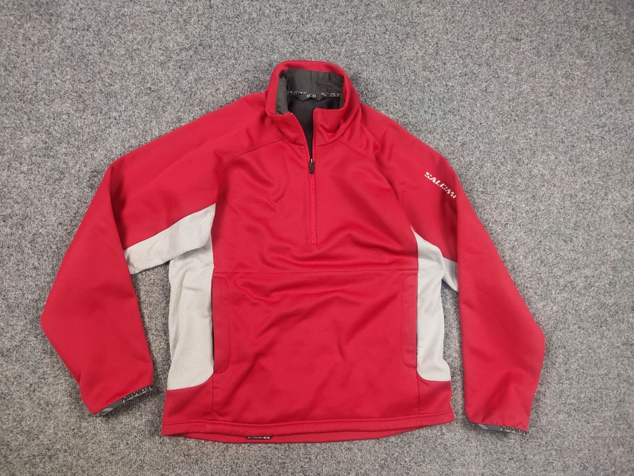 Salomon Vintage Salomon Lab Logo Zip Red Fleece Long sleeve pullover Size US M / EU 48-50 / 2 - 8 Thumbnail