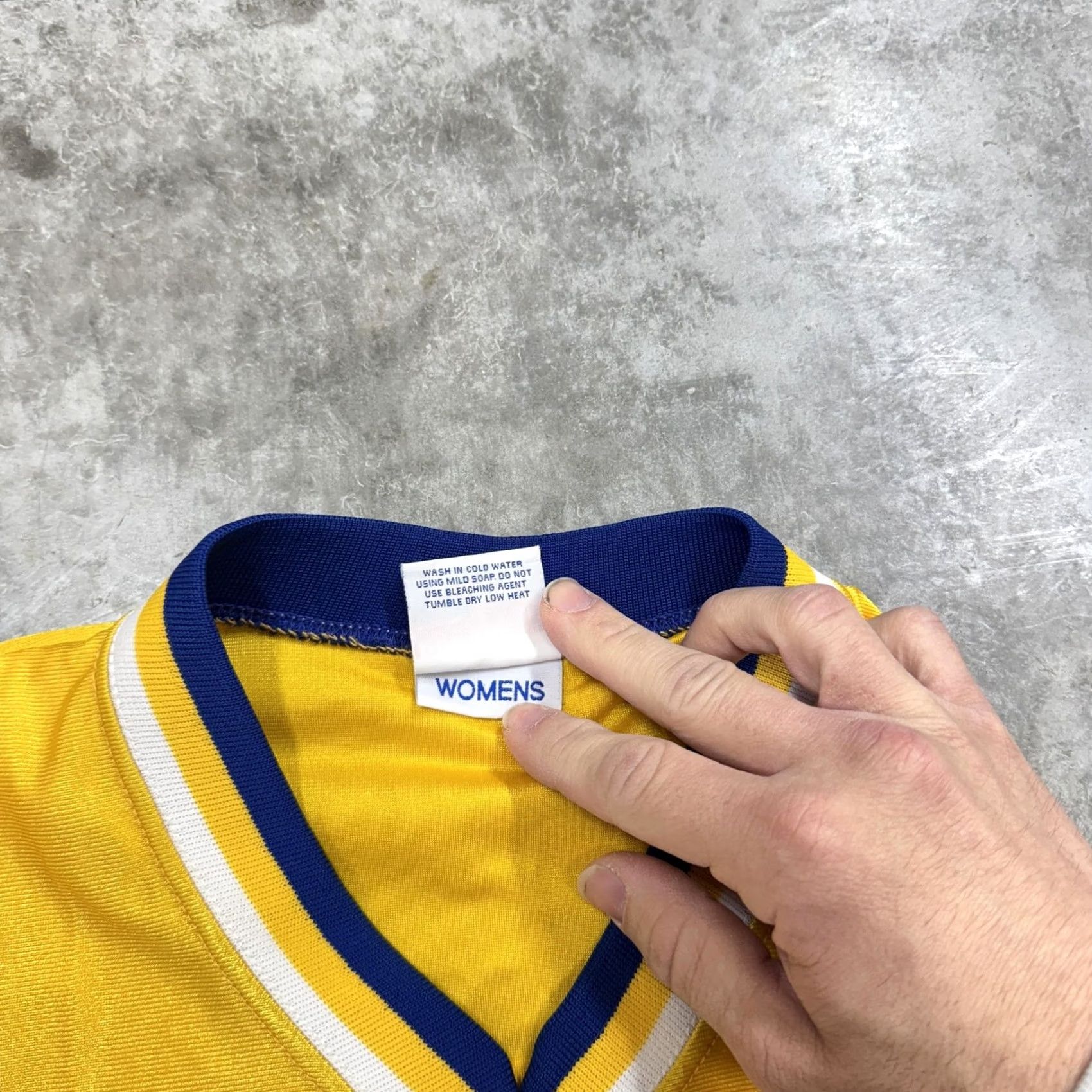 Vintage Tallahassee Shirt Womens L Yellow Blue Jersey V Neck Athletic Speedline Size L / US 10 / IT 46 - 5 Thumbnail