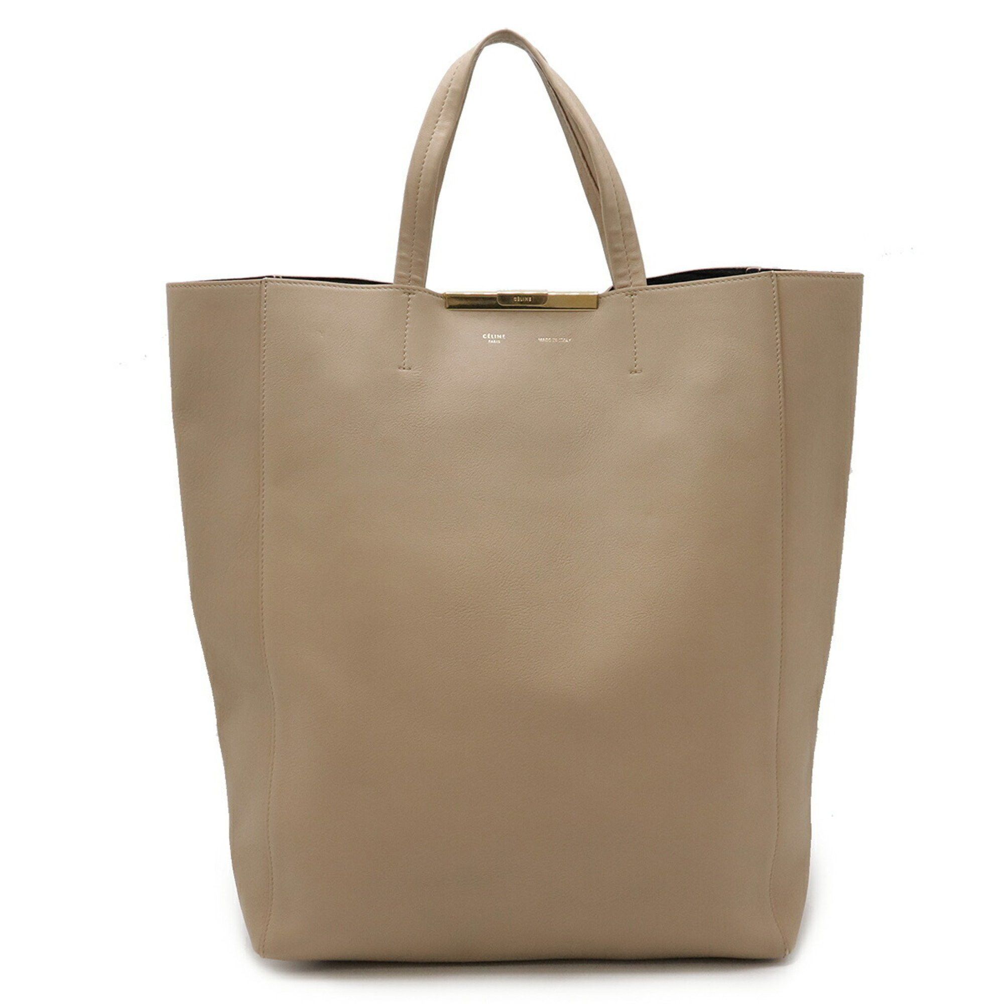 Celine Tote Bag Large Leather Beige, Women's