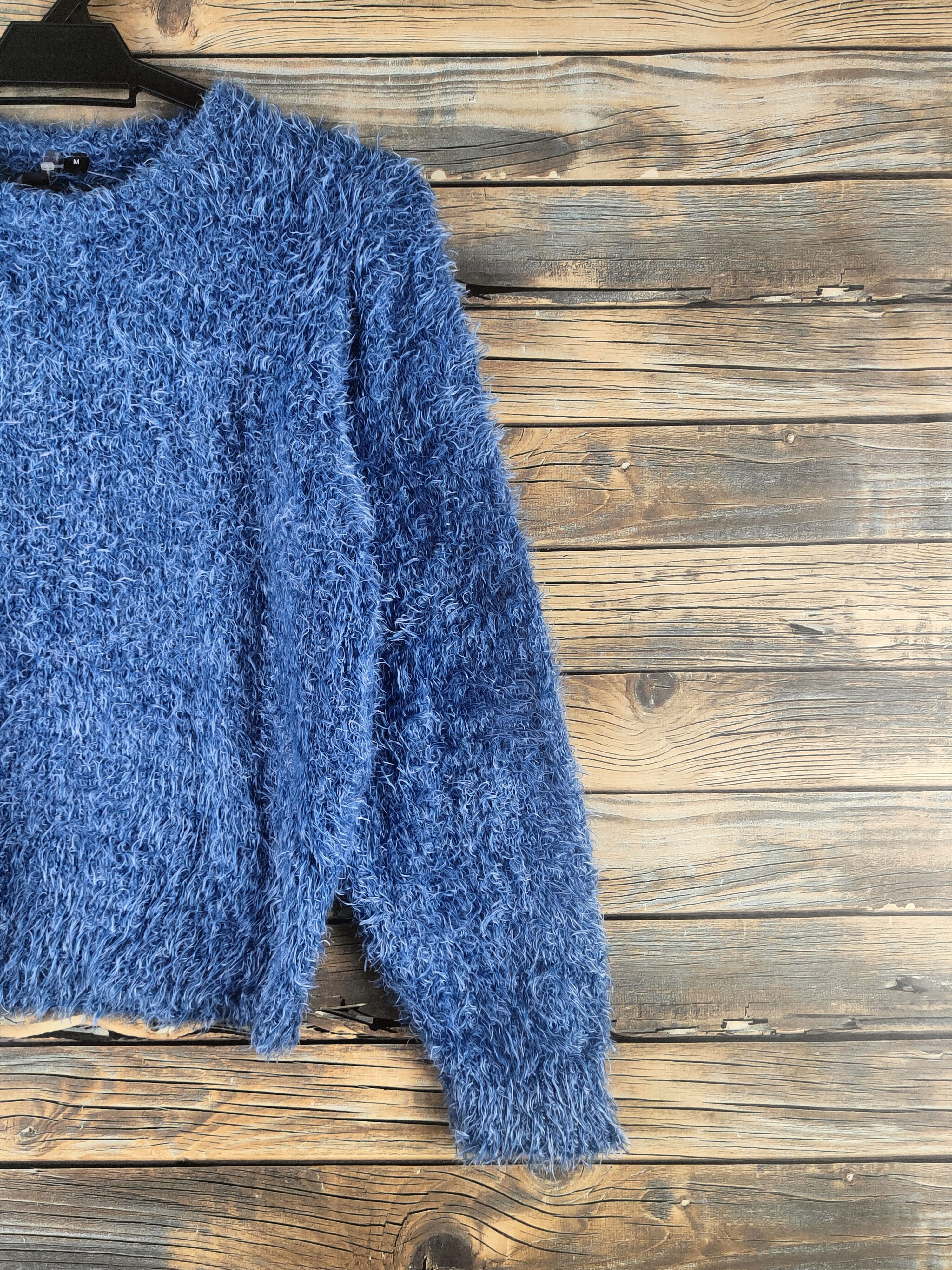 Japanese Brand DL DIRZ Blue Fur shaggy Mohair Knitwear #46-503 Size M / US 6-8 / IT 42-44 - 5 Thumbnail