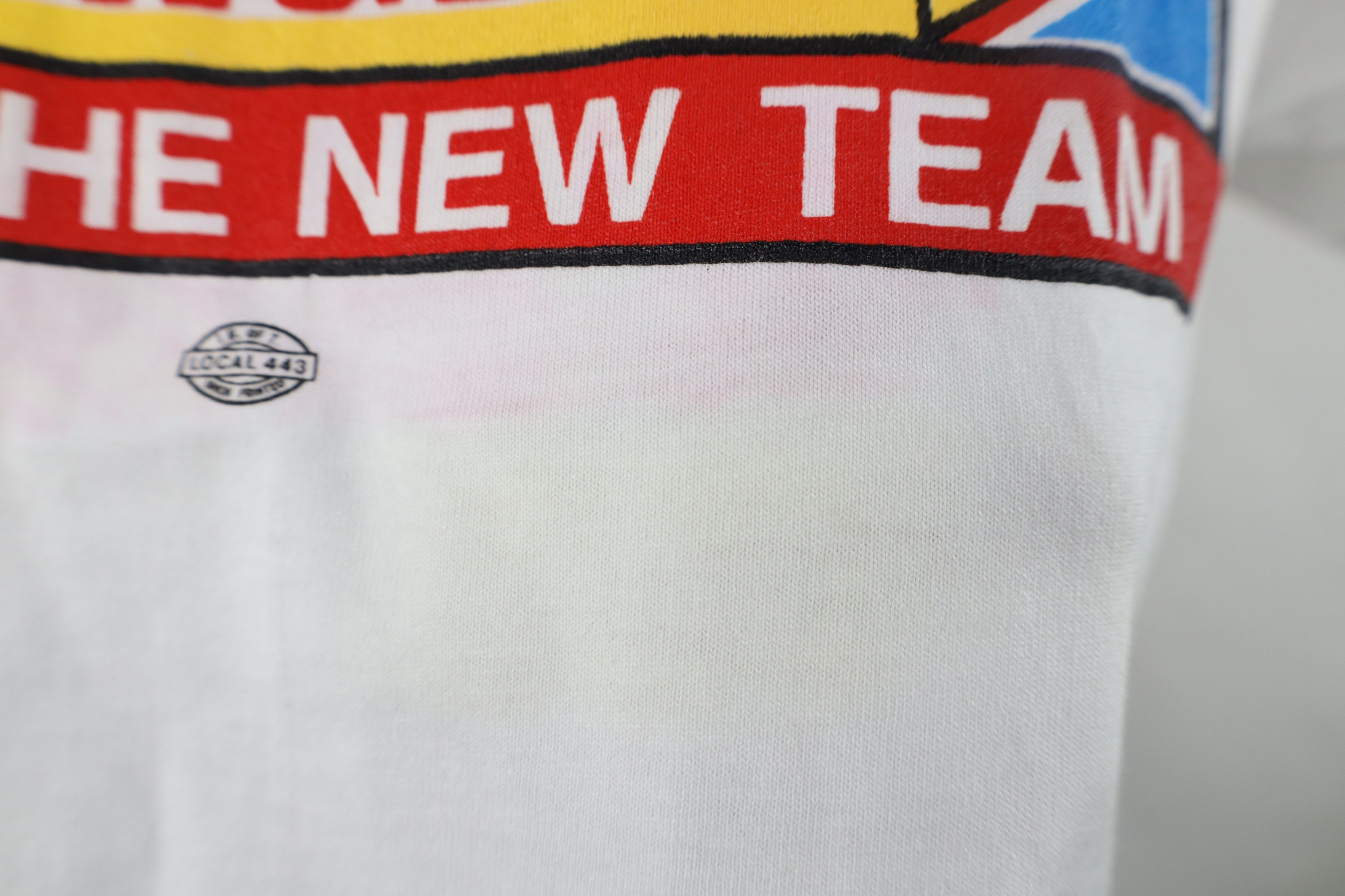 Vintage Vintage 80s 90s Streetwear Union Singer T-Shirt White USA Size US XL / EU 56 / 4 - 7 Thumbnail