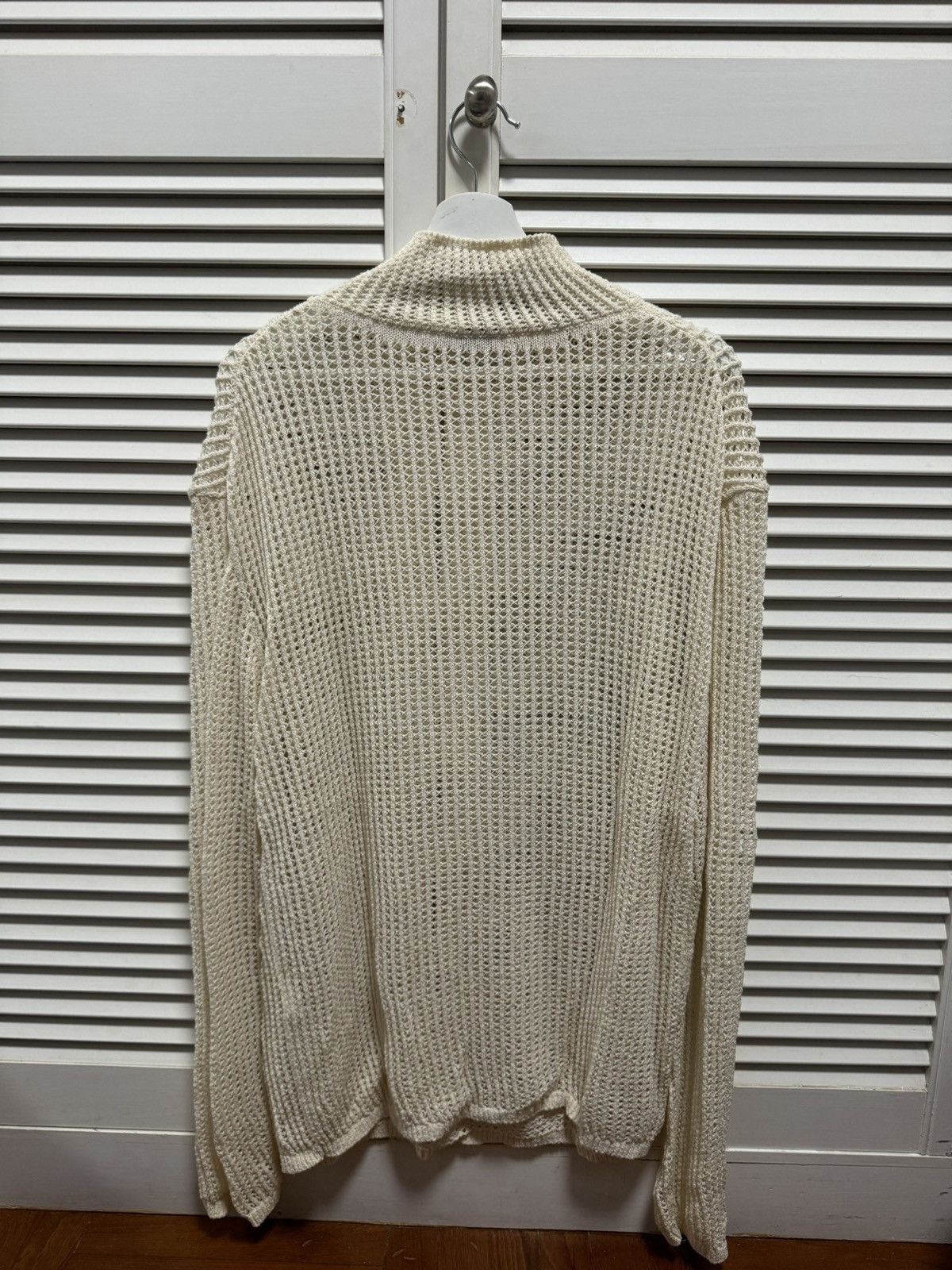 Nanushka Turtleneck Knitted Crochet Top Size US M / EU 48-50 / 2 - 2 Thumbnail