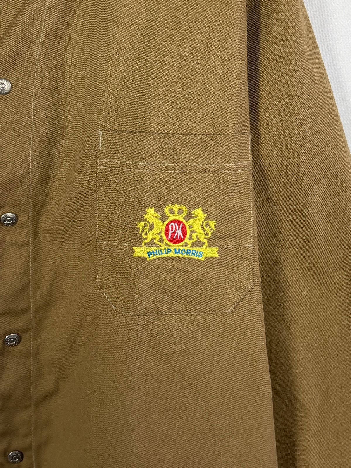 Vintage Vintage Philip Morris Lutteurs Work Shirt Bomber Jacket Y2K Size US XXL / EU 58 / 5 - 6 Thumbnail
