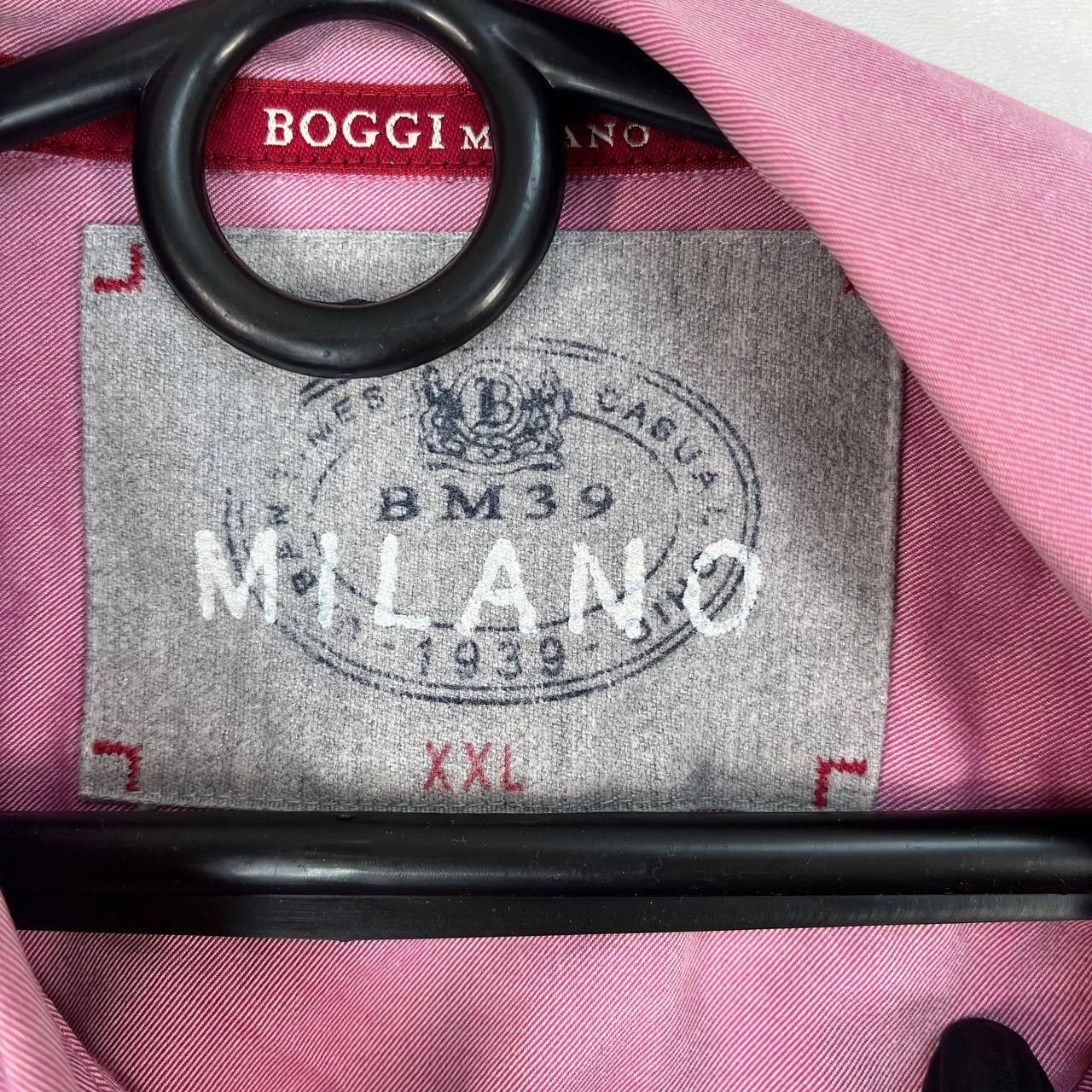 Boggi Boggi Milano BM39 Pink Button-Up Shirt Patch Logo Italy XXL Size US XXL / EU 58 / 5 - 4 Thumbnail