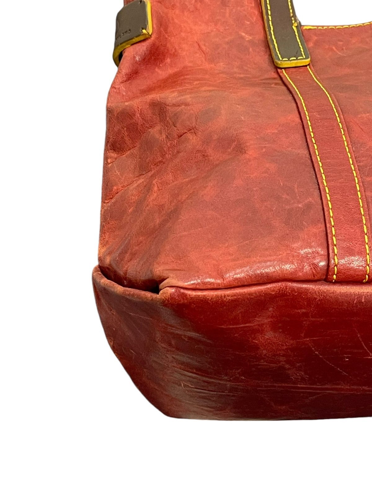 Genuine Leather Full Leather Pelle Borsa Burgundy Tote Bag 1🟩0 Size ONE SIZE - 6 Thumbnail
