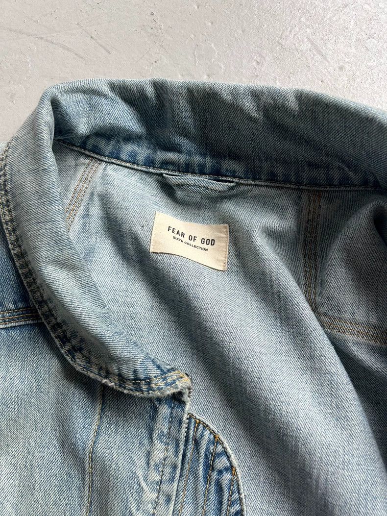 Fear of God Fear of God Season 6 washed streamer denim jacket Size US L / EU 52-54 / 3 - 3 Thumbnail