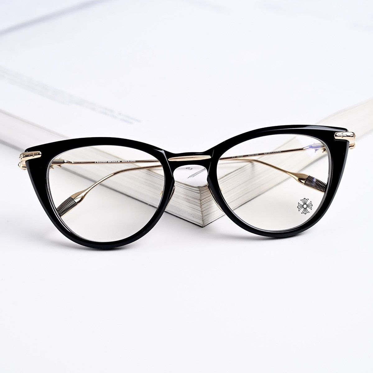 Chrome Hearts CHROME HEARTS NEW LOVER BLACK GOLD PLATED GLASSES Size ONE SIZE - 13 Thumbnail