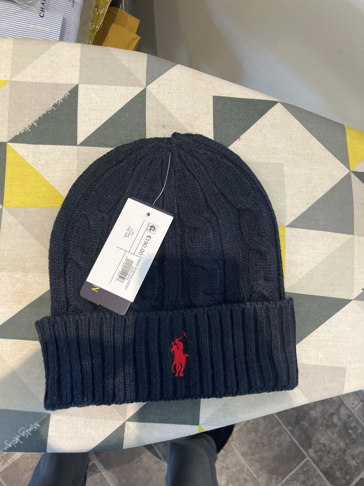 Polo Ralph Lauren Polo Ralph Lauren black and res beanie and scarf. Size ONE SIZE - 4 Thumbnail