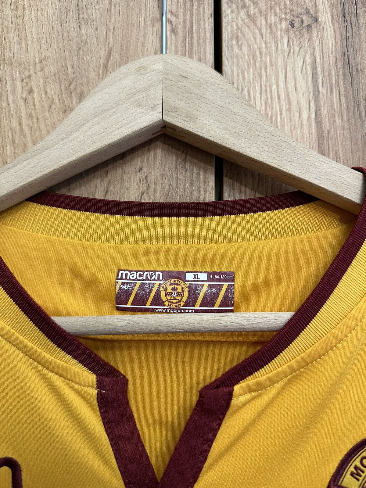 Vintage Motherwell F.C. Macron soccer jersey football kit shirt Size US XL / EU 56 / 4 - 5 Thumbnail