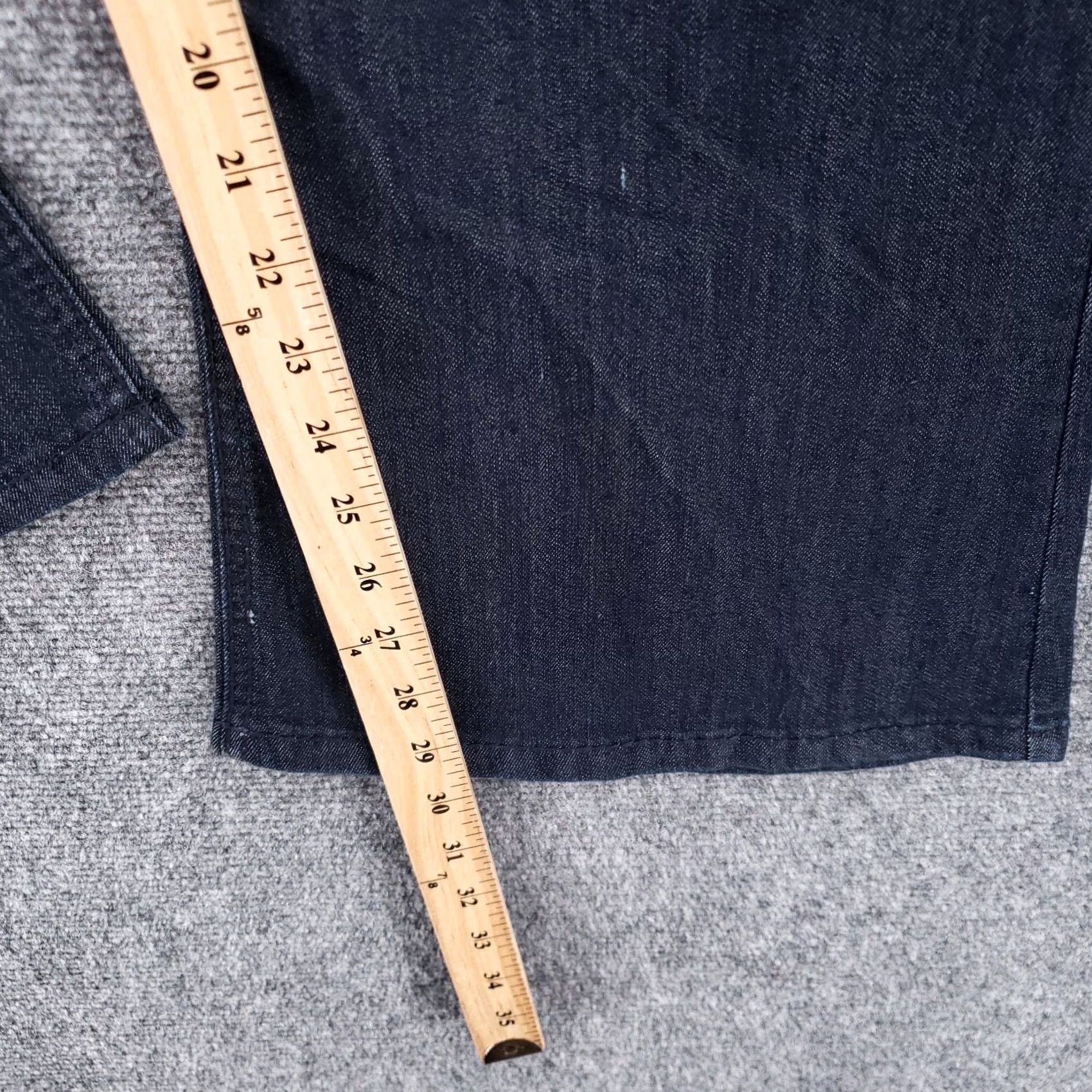 Vintage Source Of Wisdom Jeans Womens Plus Size 26 Blue Boot Cut High Rise Dark Wash Stretch Size 26" / US 2 / IT 38 - 5 Thumbnail
