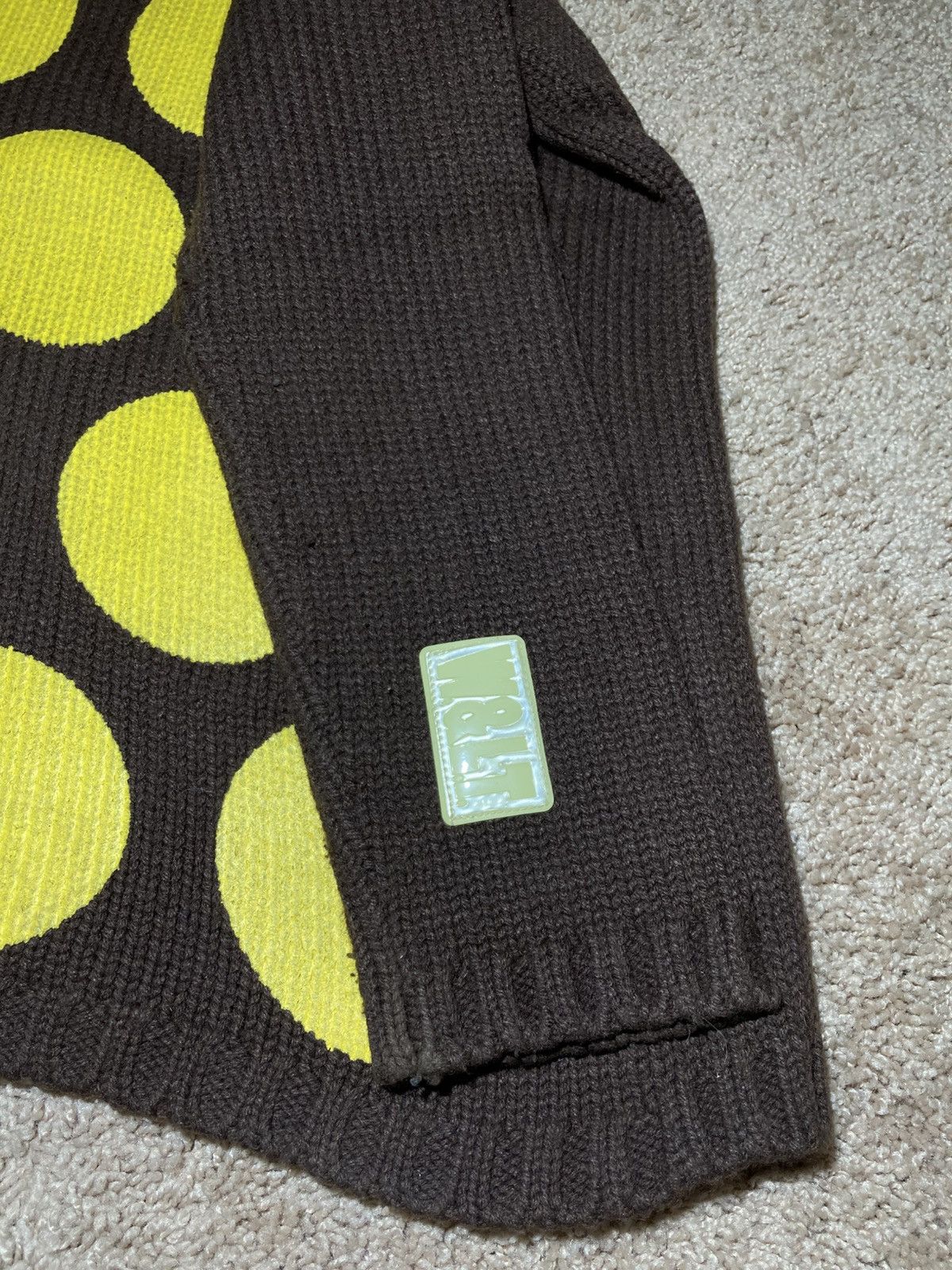 W&LT × Walter Van Beirendonck AW96 W&LT Wonderland Polka Dot Sweater Brown Oversized Size US M / EU 48-50 / 2 - 5 Thumbnail