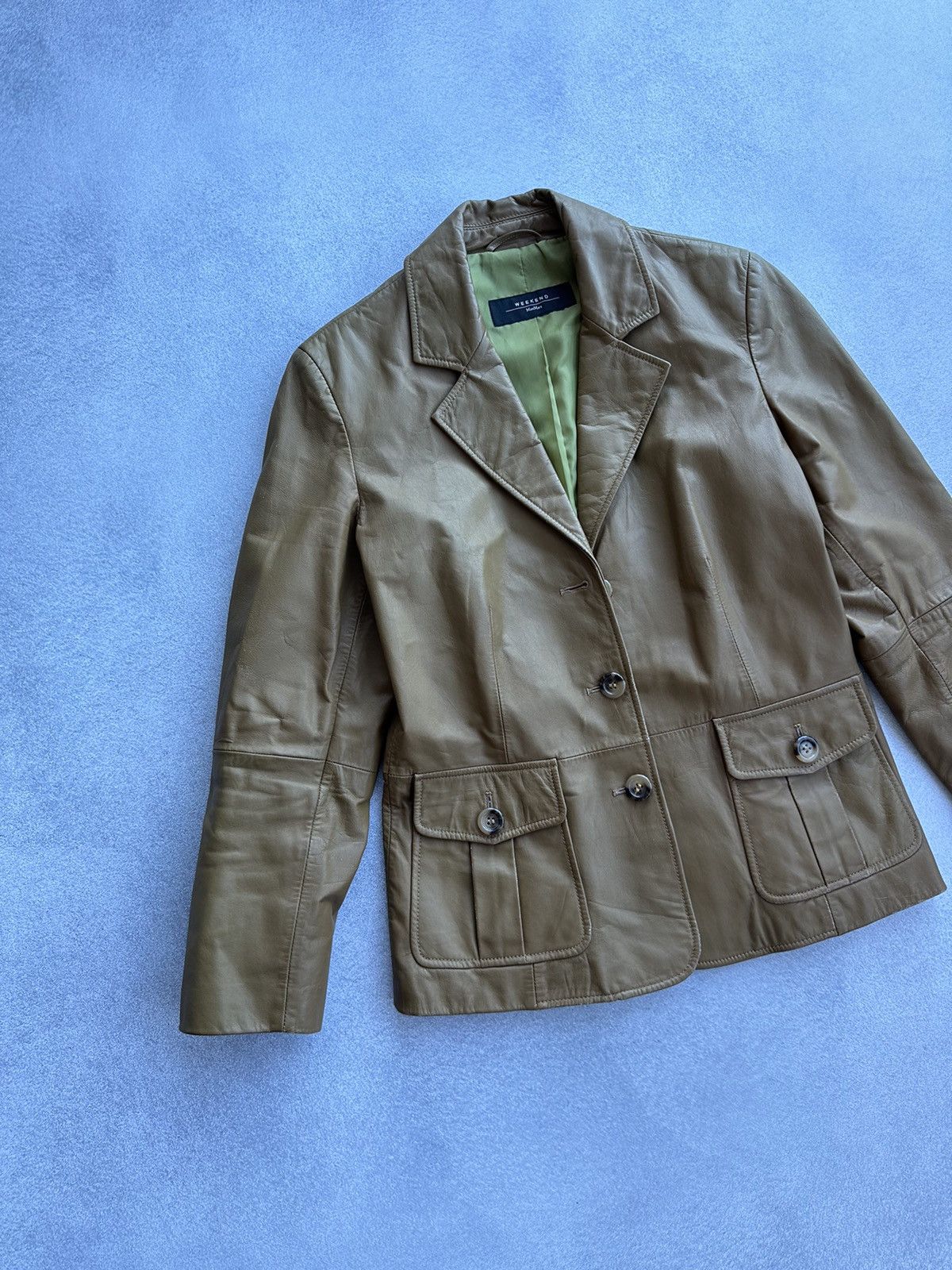 Max Mara × Vintage × Weekend Max Mara Vintage Max Mara x Weekend Woman Leather Buttons Jacket Size M / US 6-8 / IT 42-44 - 2 Thumbnail