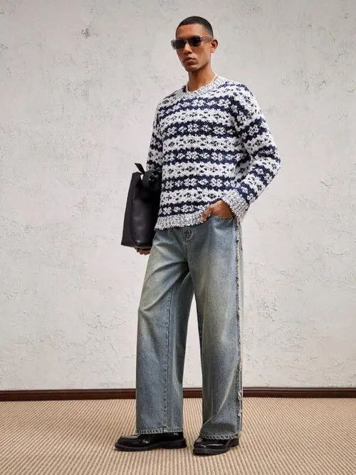 Hypebeast × Japanese Brand × Jean Vintage Retro Business Straight jeans Size US 33 - 3 Thumbnail