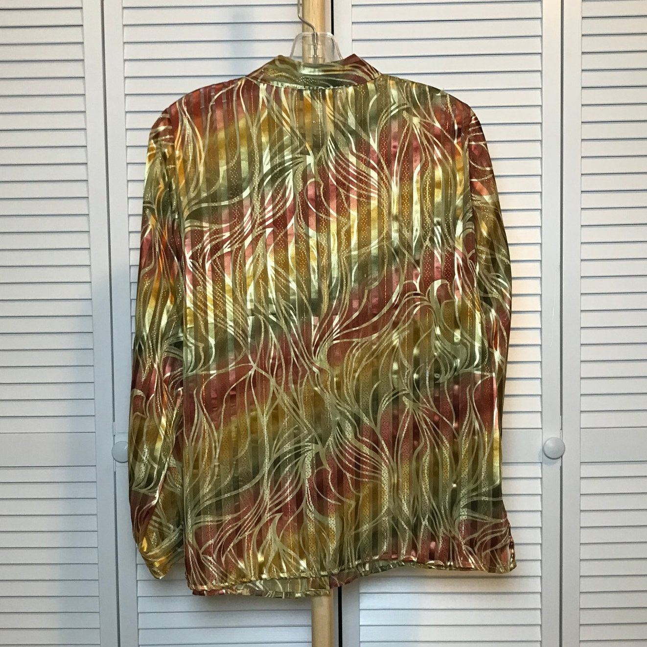 Other BFA Classic Abstract Collared Long Sleeve Blouse PM Size M / US 6-8 / IT 42-44 - 2 Thumbnail