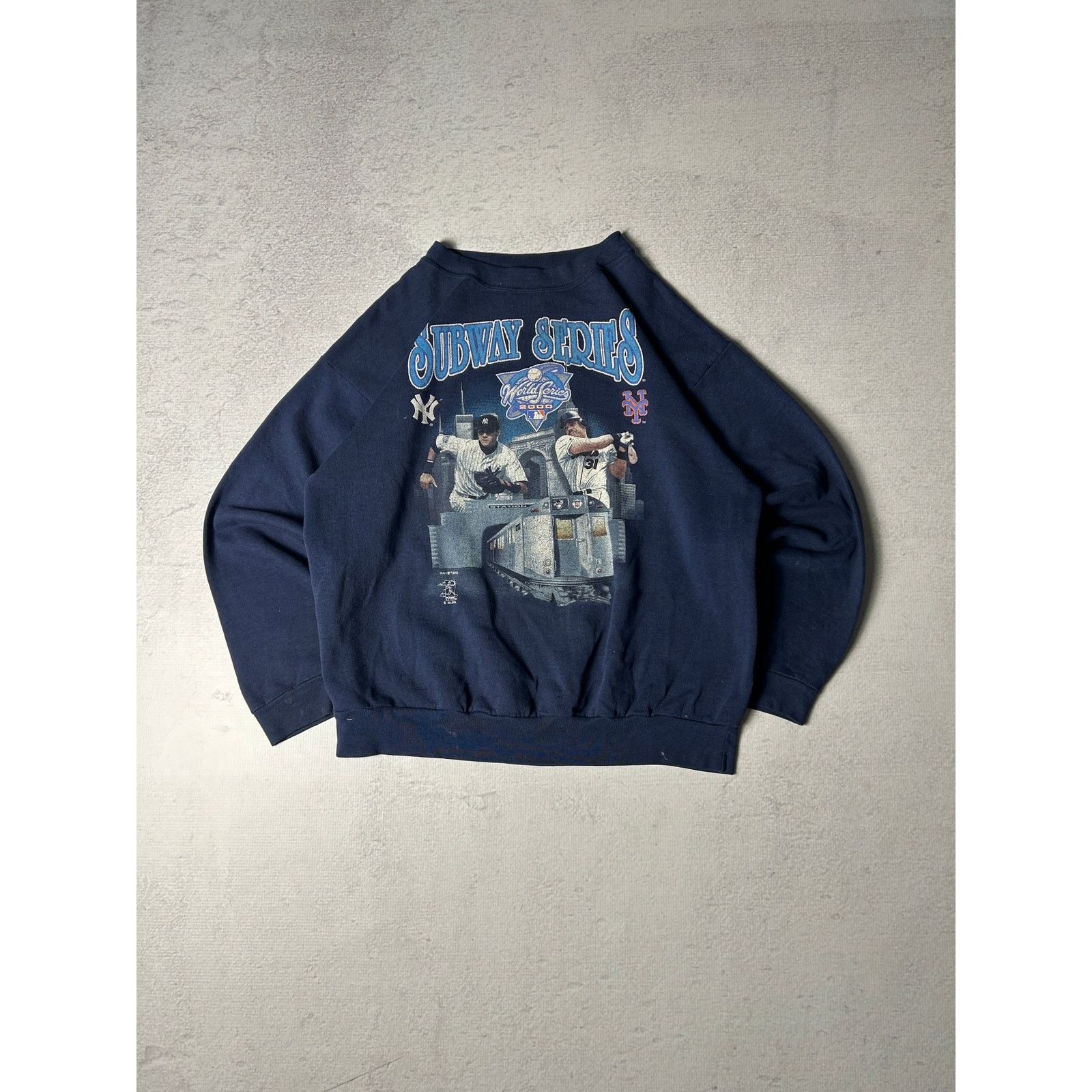 MLB Vintage 90s MLB New York Crewneck Sweatshirt - Men's Large Size US L / EU 52-54 / 3 - 1 Thumbnail