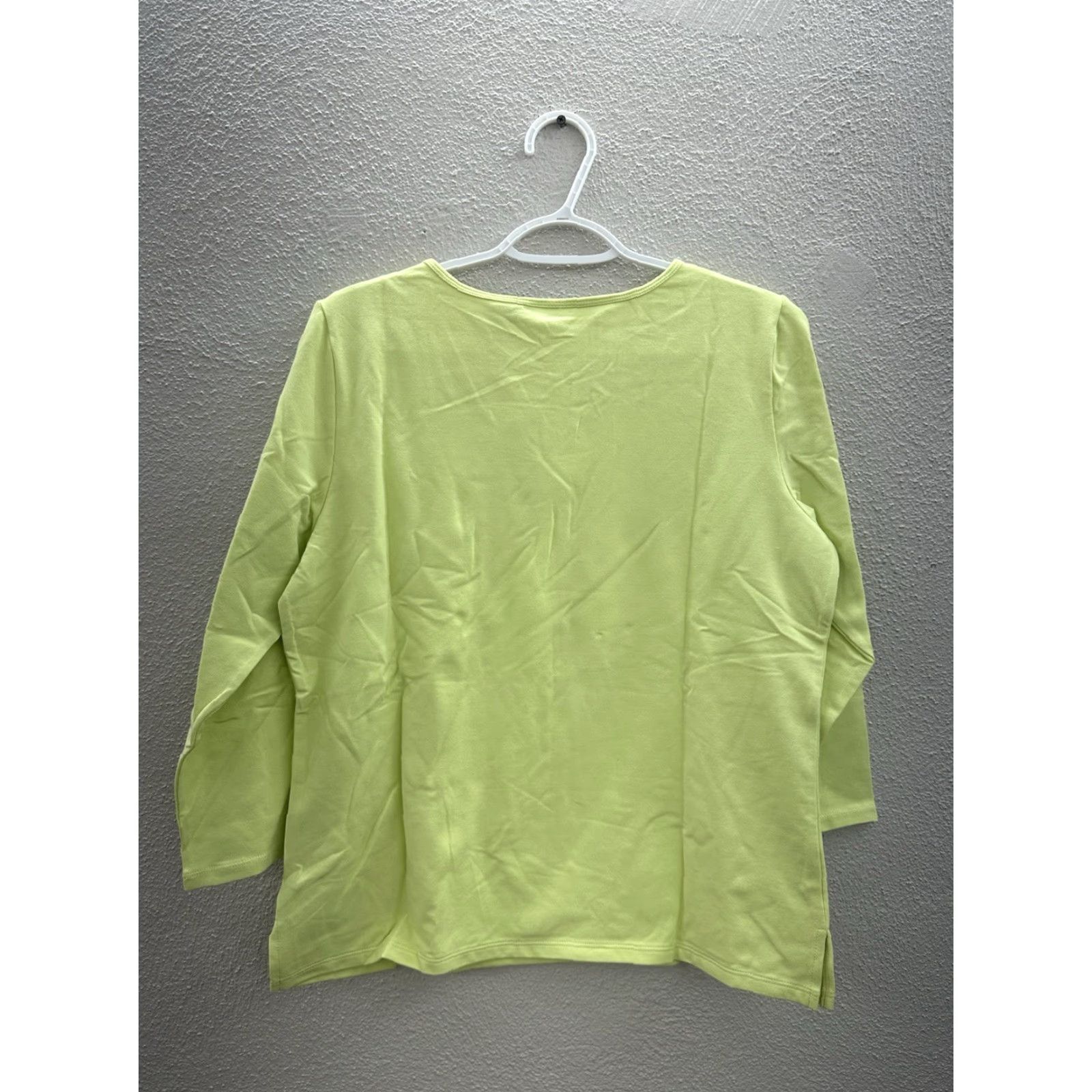 Vintage Preswick & Moore Womens Shirt Medium Shadow Lime Green 3/4 Sleeve Square Neck Size M / US 6-8 / IT 42-44 - 7 Thumbnail