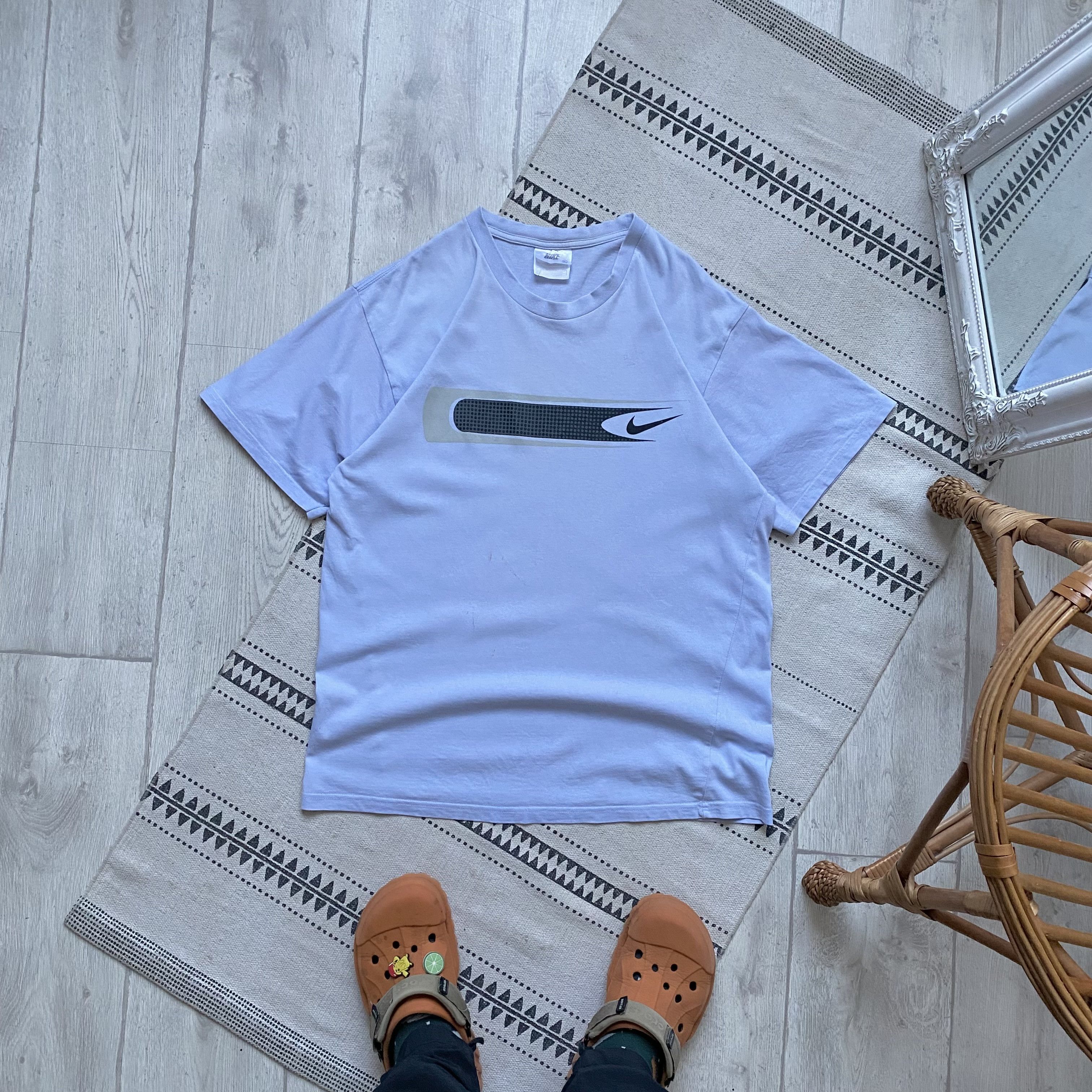 Nike Vintage 90s Nike tee Y2K Big logo swoosh Size US L / EU 52-54 / 3 - 2 Thumbnail