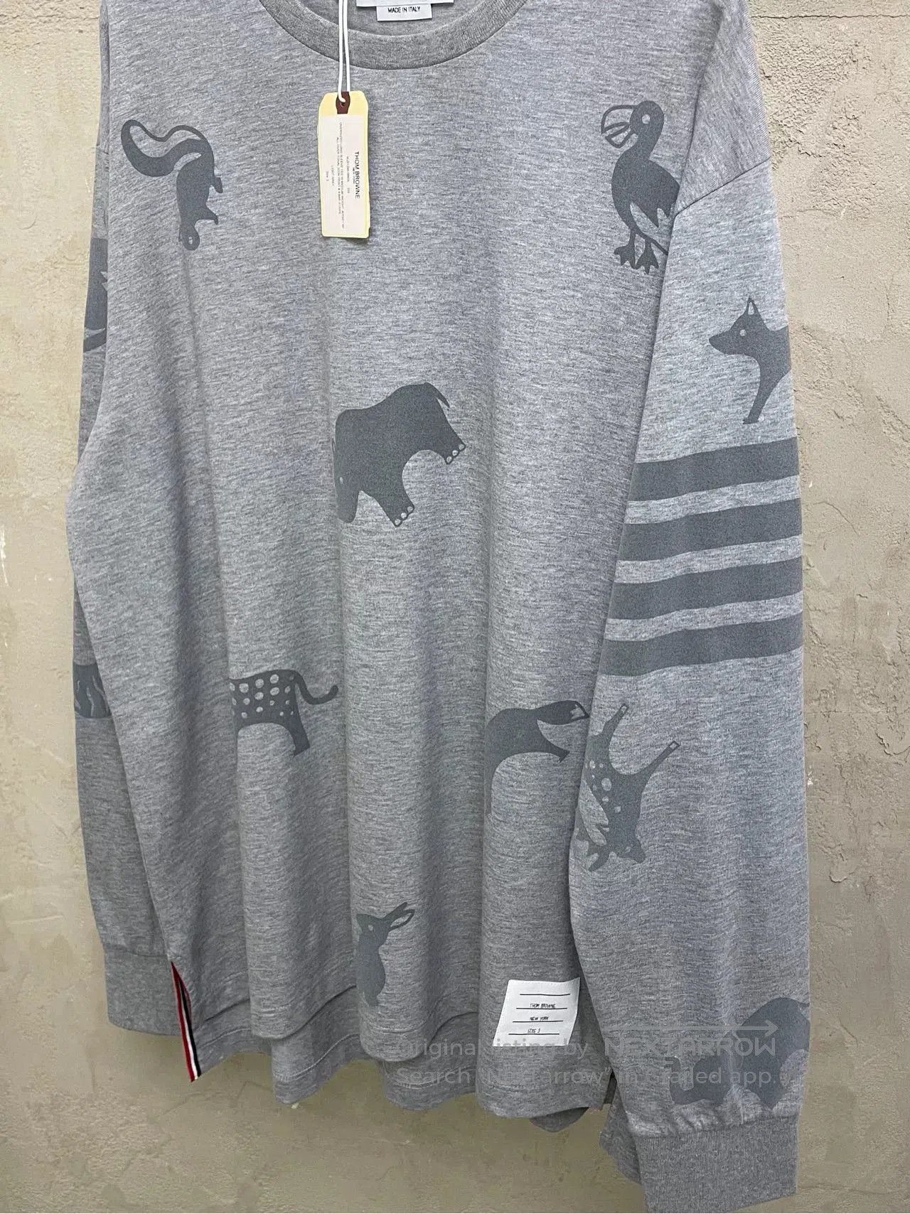 Thom Browne thom browne gray long sleeve t-shirt with print. Size US M / EU 48-50 / 2 - 4 Thumbnail