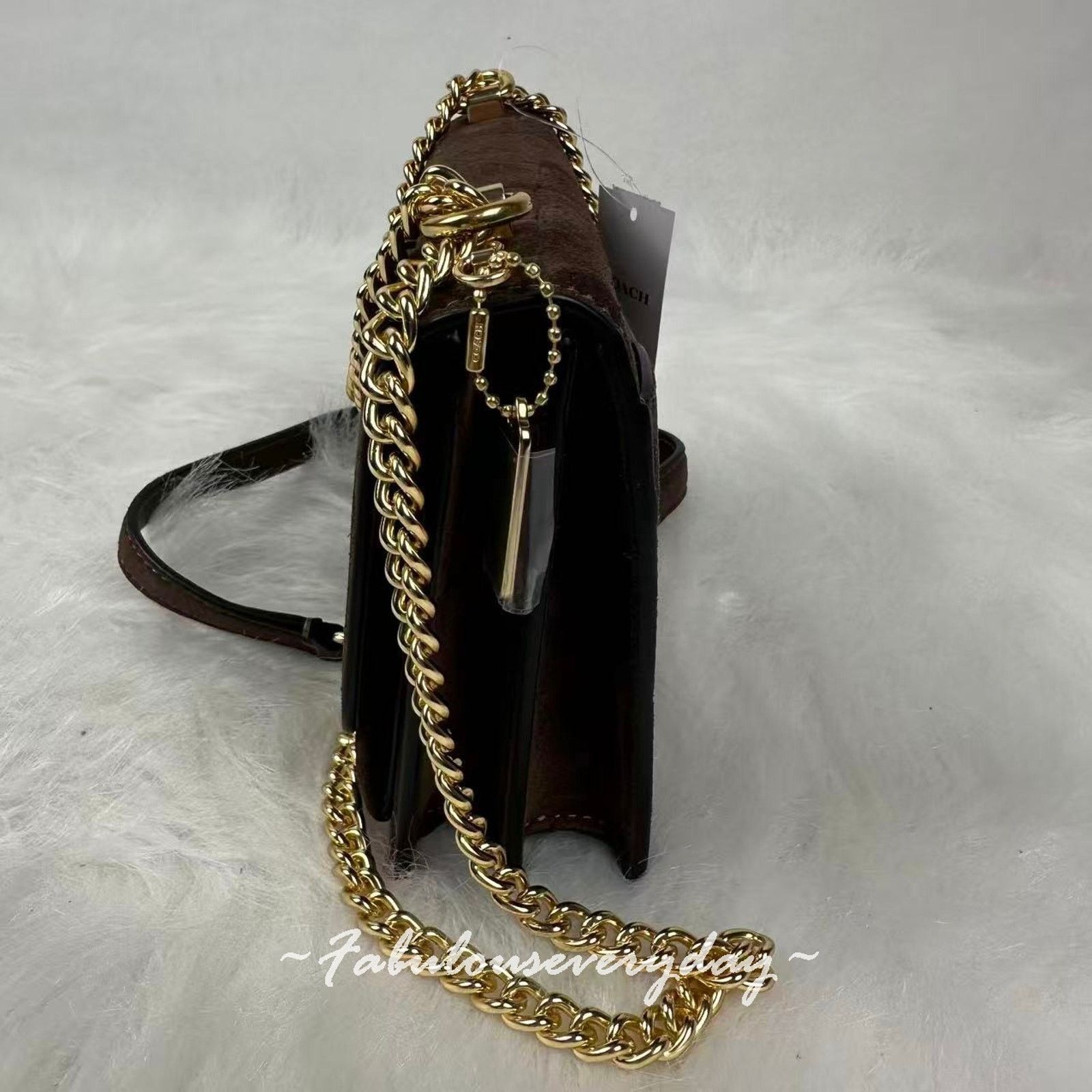 Coach Coach Mini Klare Crossbody Crocodile-embossed Suede/Maple Size ONE SIZE - 2 Thumbnail