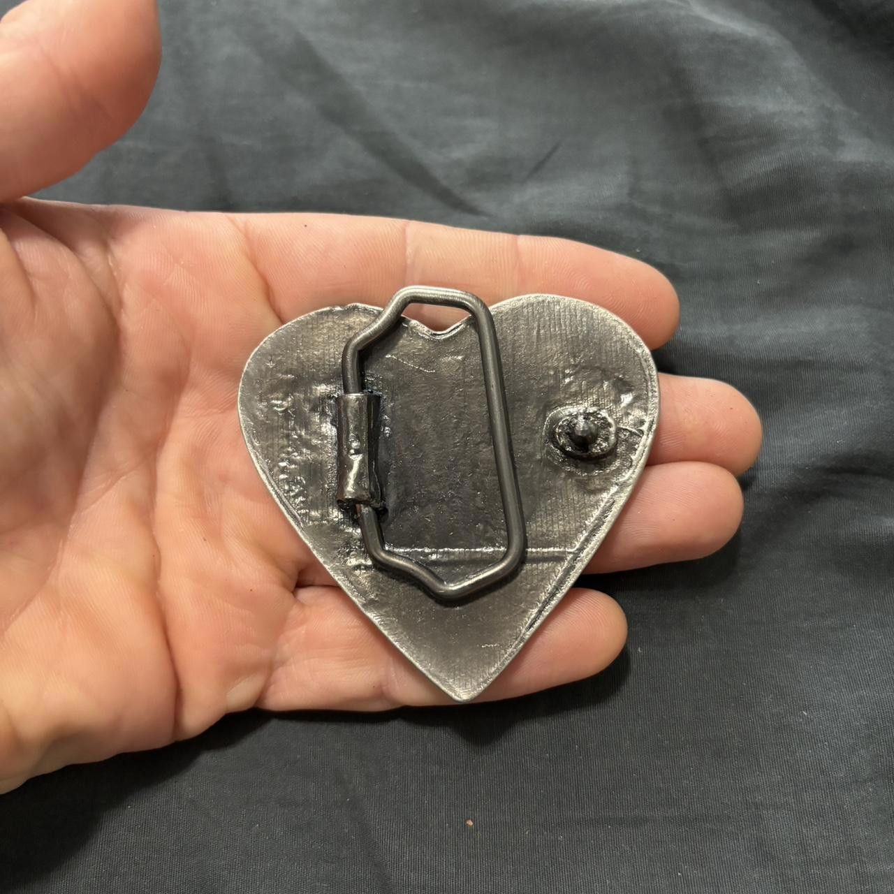 Designer vintage studded heart belt buckle Size ONE SIZE - 2 Thumbnail