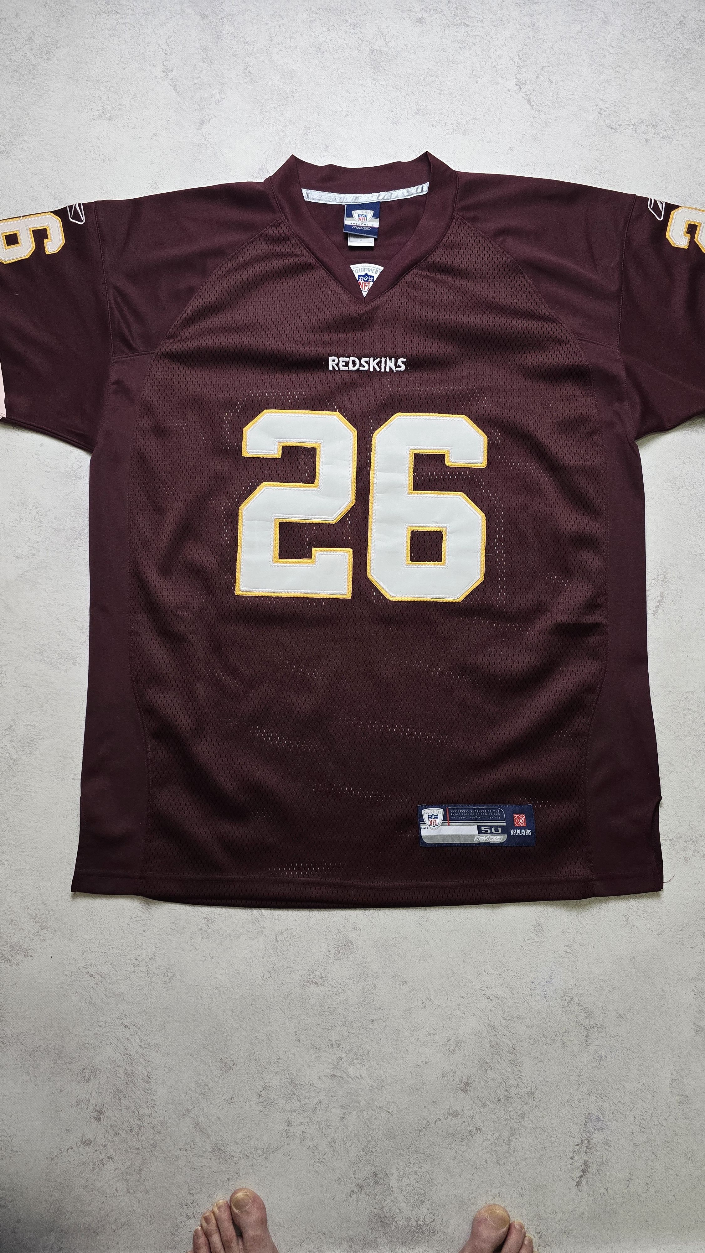 Reebok Washington Redskins #26 Clinton Portis NFL Jersey Sewn Size US L / EU 52-54 / 3 - 16 Thumbnail