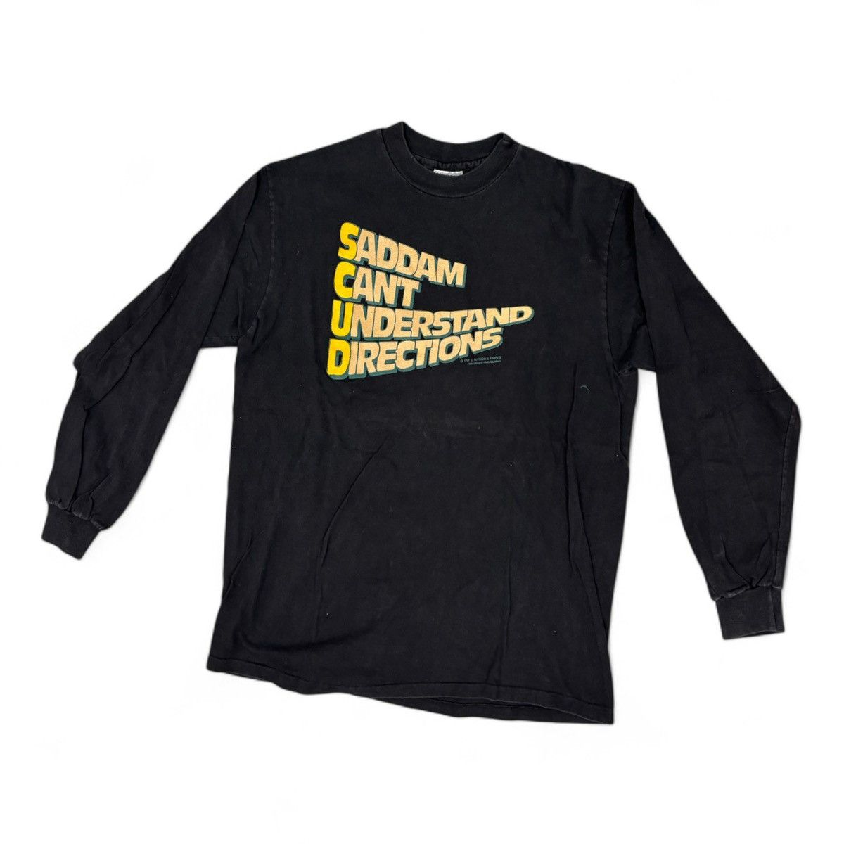 Vintage Vintage 1991 Gulf War Political Long Sleeve Tshirt-Men’s XL Size US XL / EU 56 / 4 - 1 Thumbnail