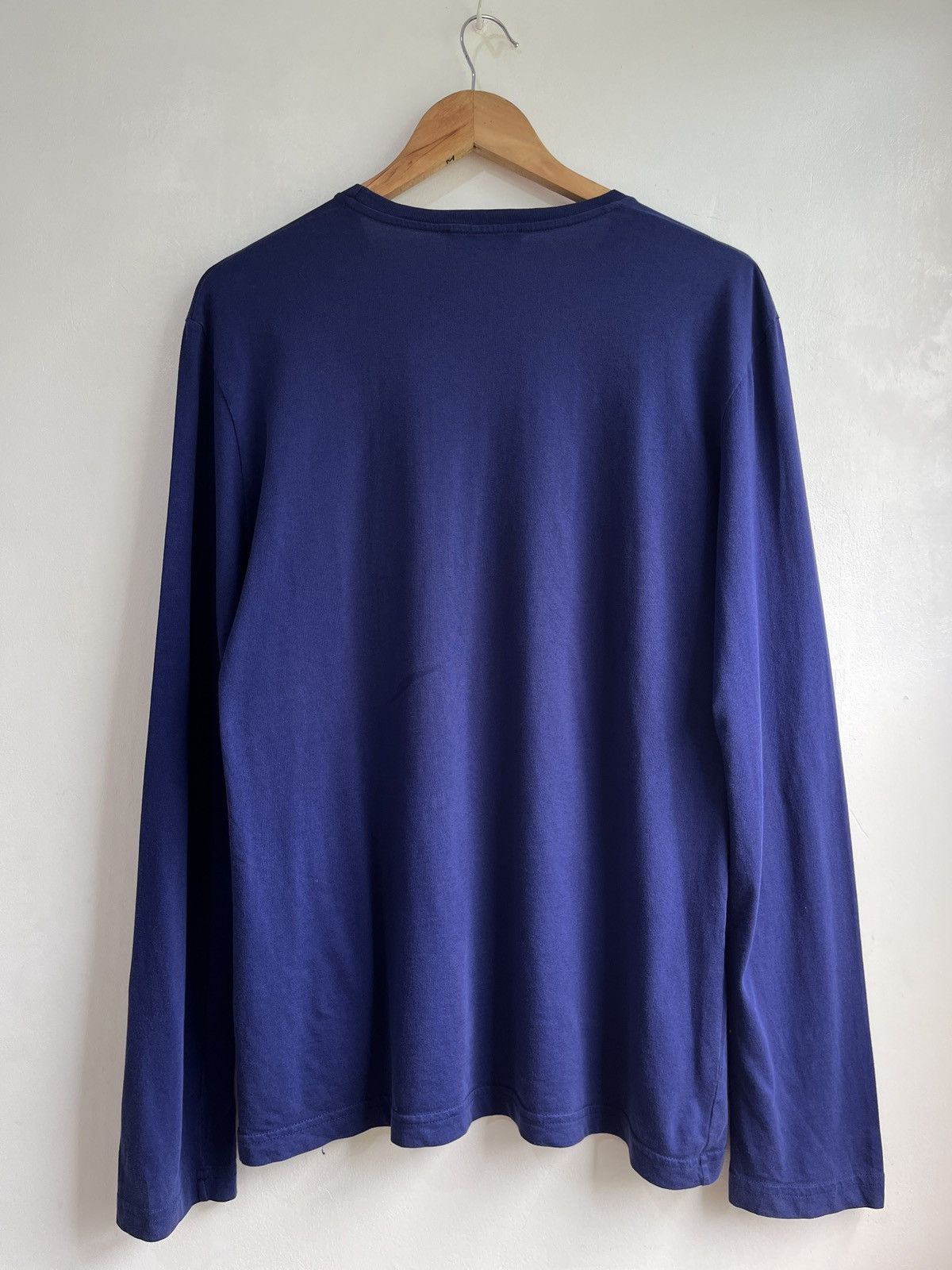 Alexander McQueen Alexander McQueen Navy Metallic Nature Long-Sleeve Tee Size US M / EU 48-50 / 2 - 2 Thumbnail