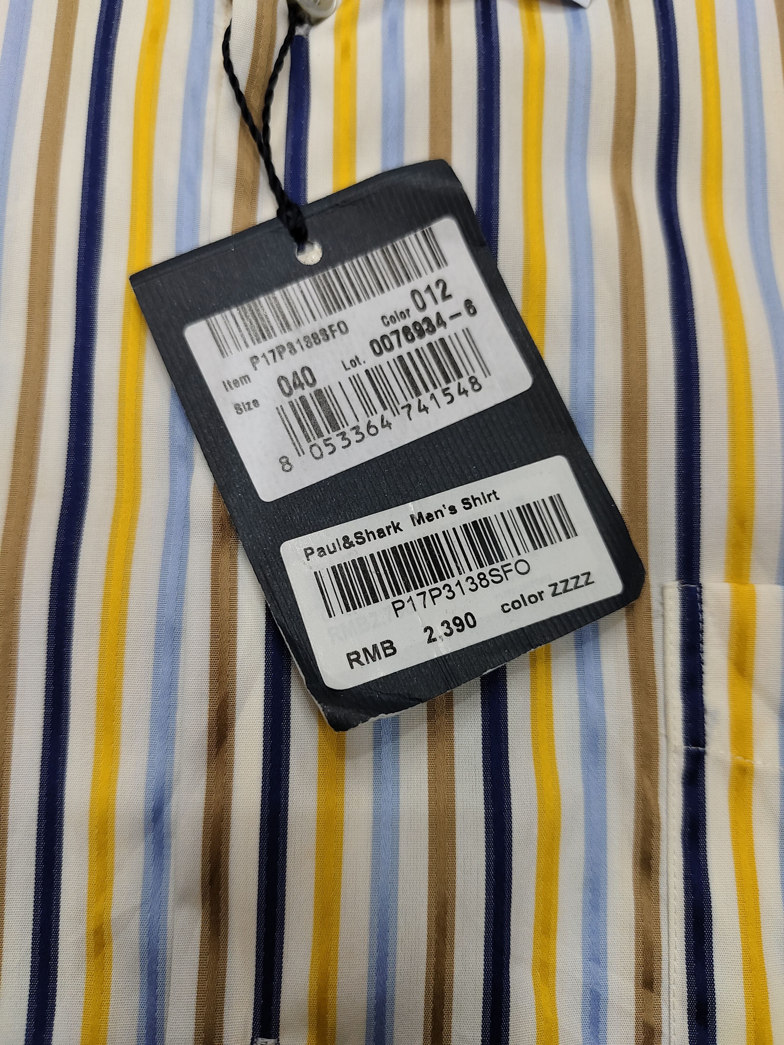 Paul & Shark Paul & Shark- Yachting Silver Collection Striped Shirt Size US M / EU 48-50 / 2 - 4 Thumbnail