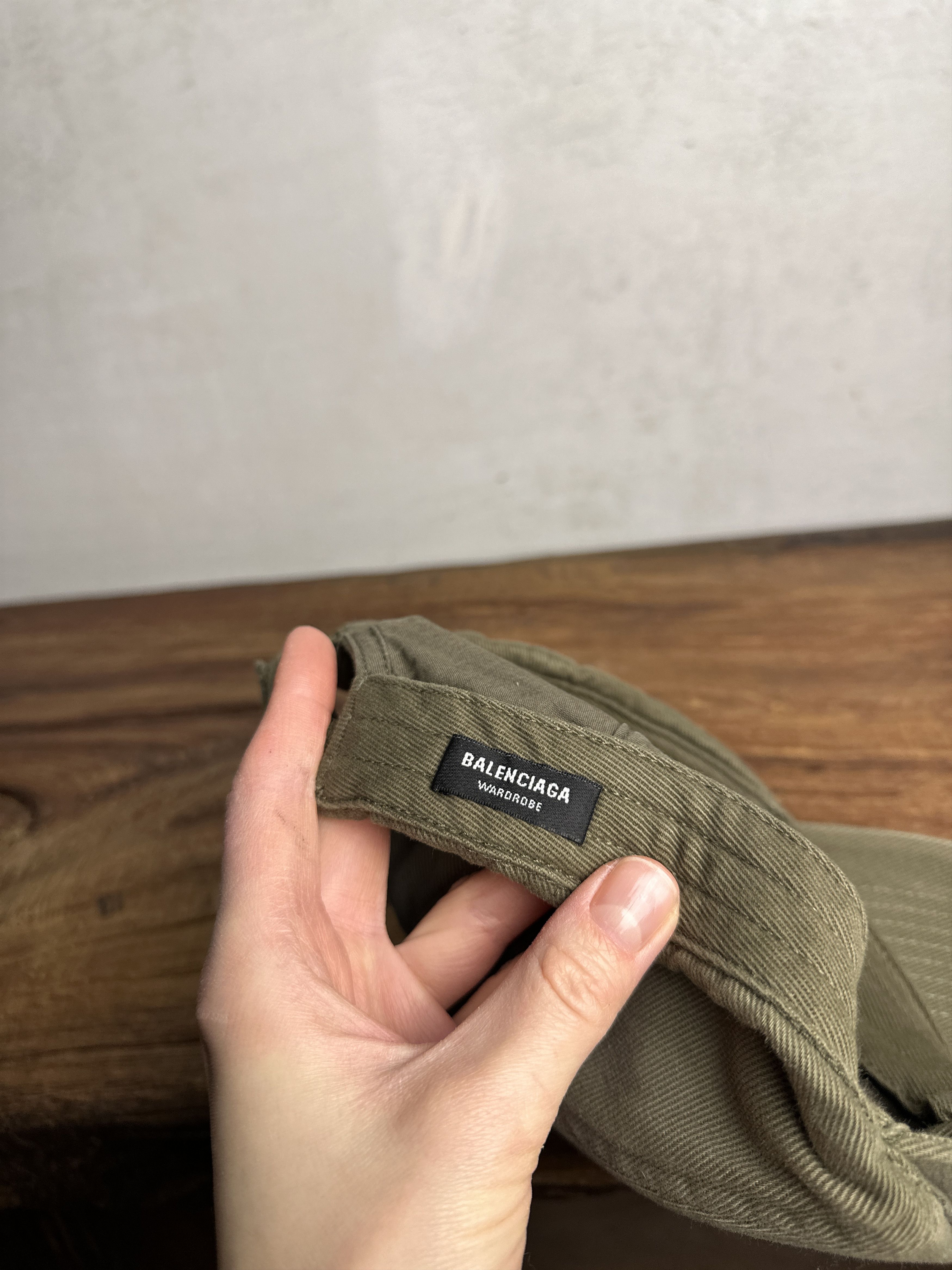 Balenciaga Balenciaga Political Campaign Destroyed Khaki Cap Size ONE SIZE - 5 Thumbnail