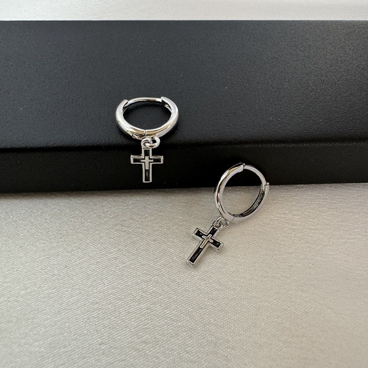 Other Cross Dangle Drop Earrings for Men Women,Unisex Style Size ONE SIZE - 1 Thumbnail