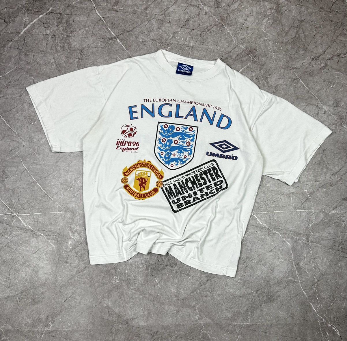 Umbro Vintage T-Shirt 90s Umbro England National Team Big Logo Size US XL / EU 56 / 4 - 1 Thumbnail