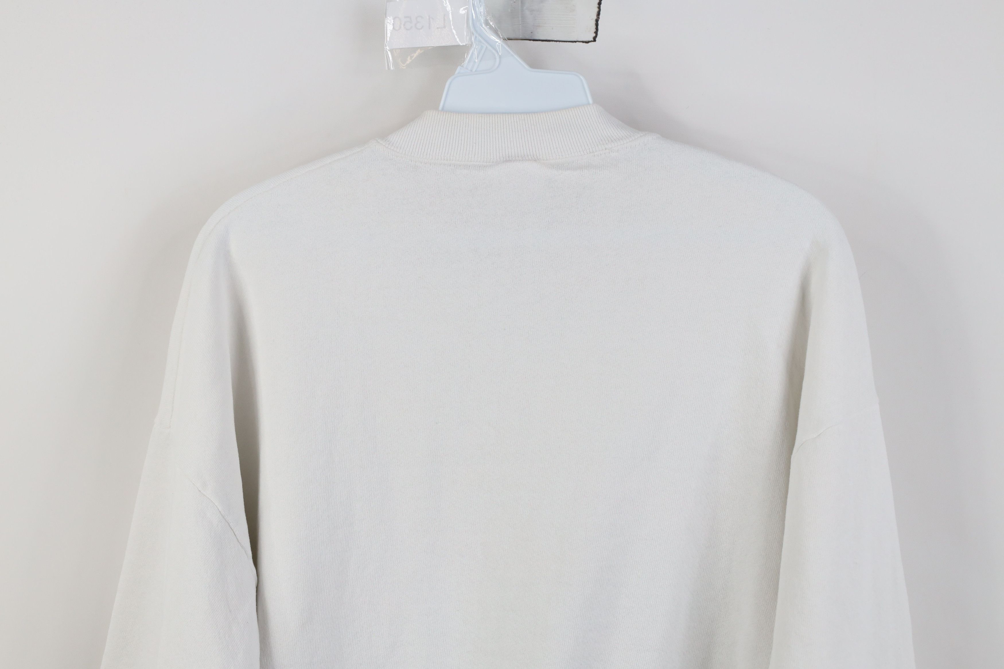 Vintage Vintage 90s Streetwear Blank Crewneck Sweatshirt White USA Size XL / US 12-14 / IT 48-50 - 14 Thumbnail