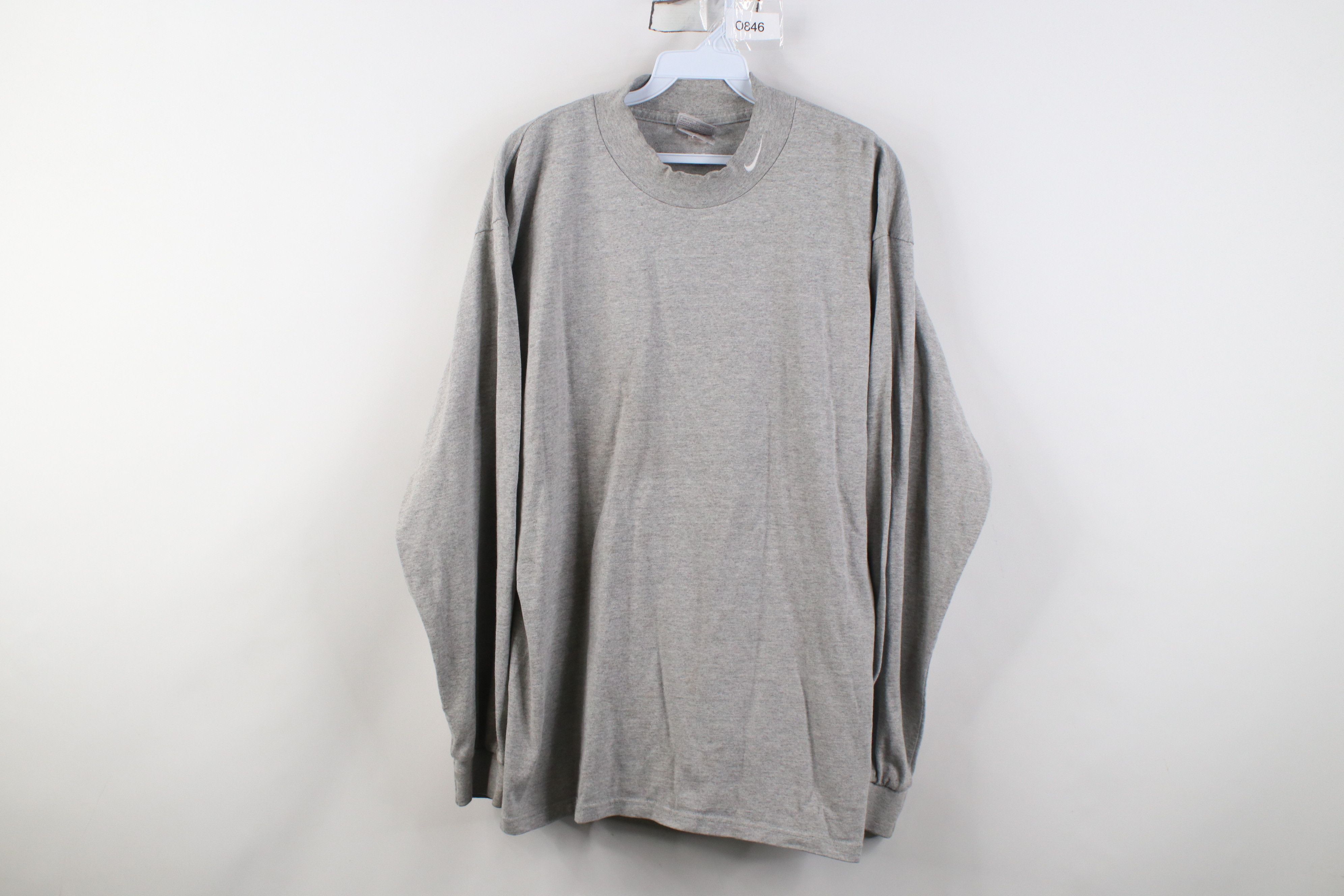 Nike Vintage Y2K Nike Mini Swoosh Mock Neck Long Sleeve T-Shirt Size US L / EU 52-54 / 3 - 1 Thumbnail