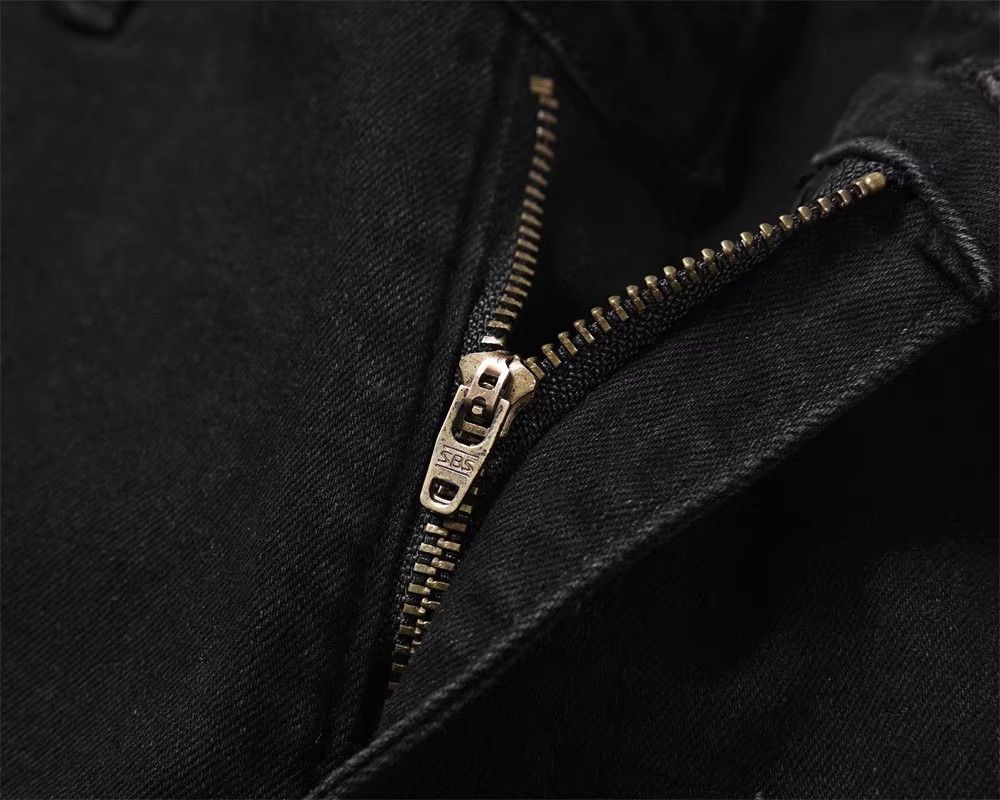 Japanese Brand × Jean Street trend personality punk whisker patchwork flared jeans Size US 32 / EU 48 - 4 Thumbnail