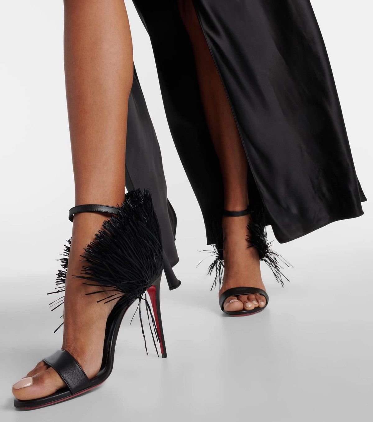 Christian Louboutin o1s1wg110925 Sandals in Black Size US 10 / IT 40 - 3 Thumbnail