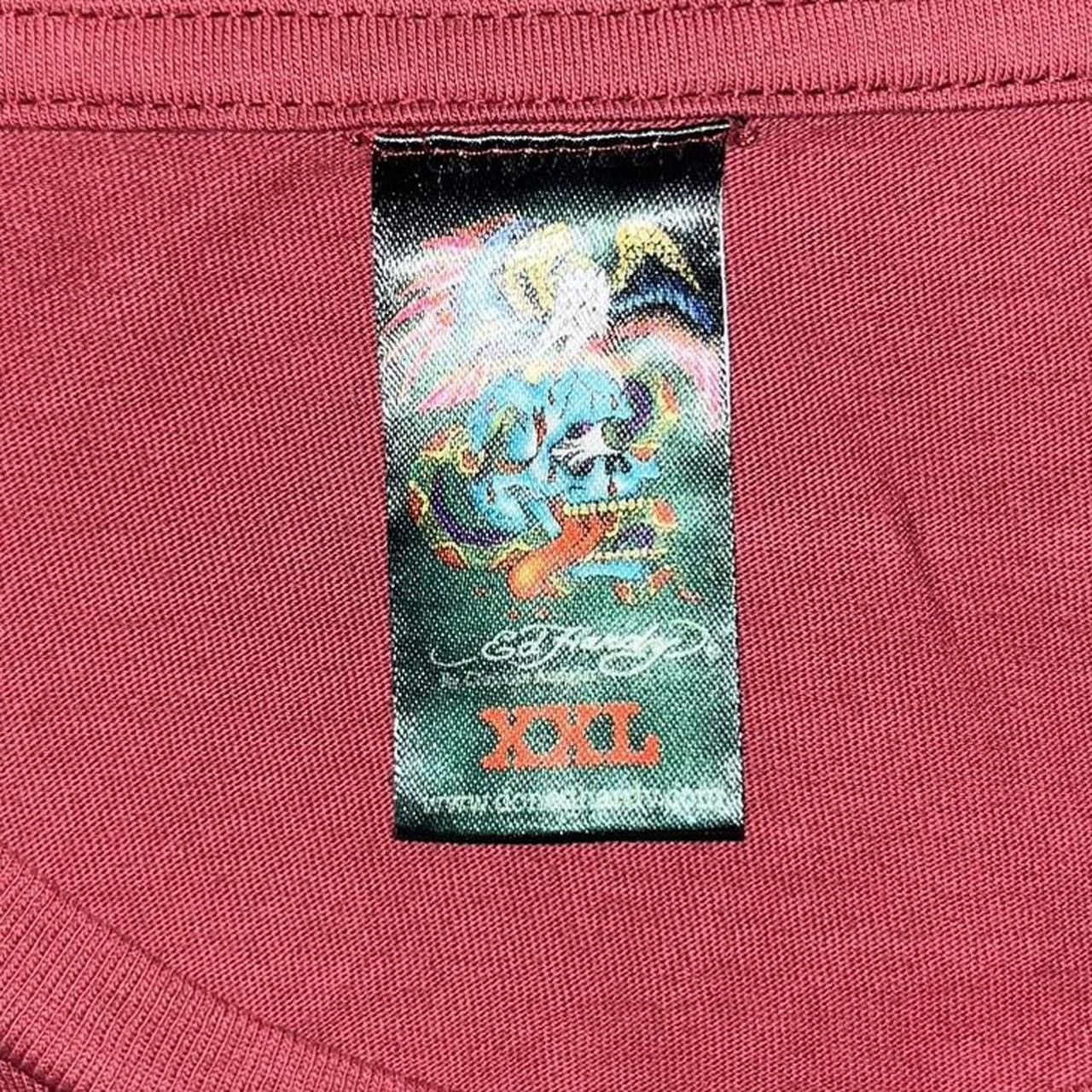 Ed Hardy × Vintage Vintage Ed Hardy Two Tone Rose & Panther Emo Tee Size US XXL / EU 58 / 5 - 8 Thumbnail