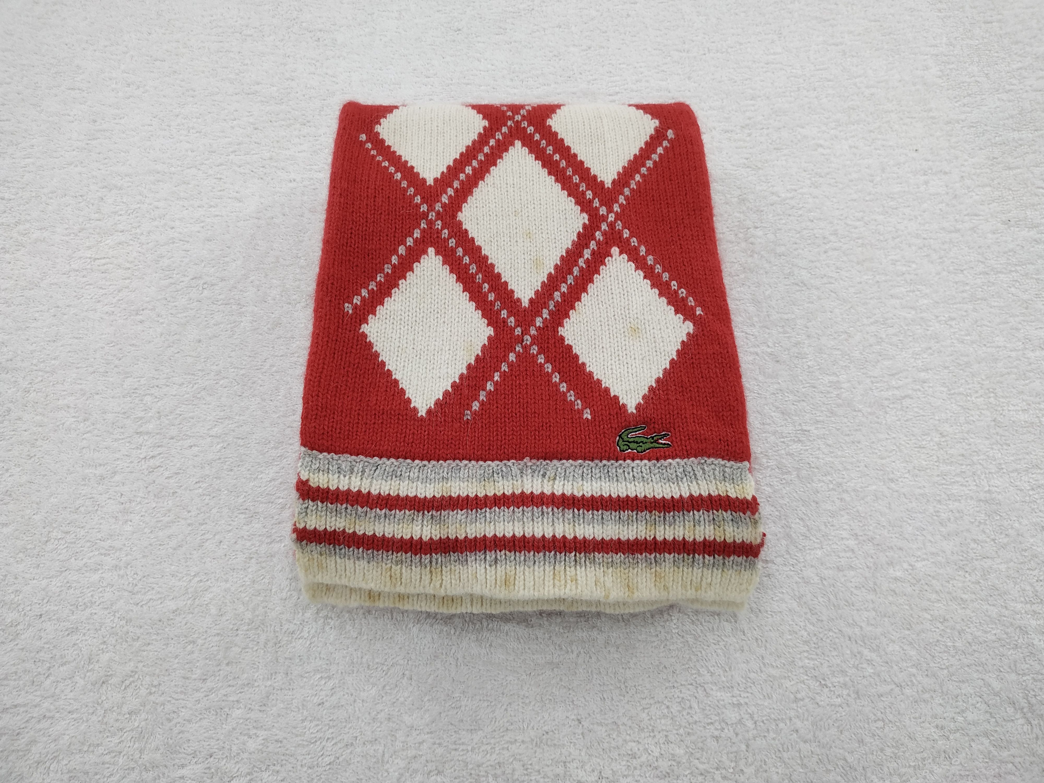 Lacoste Vintage Lacoste Scarf/Muffler/Neckwear MF124 Size ONE SIZE - 3 Thumbnail