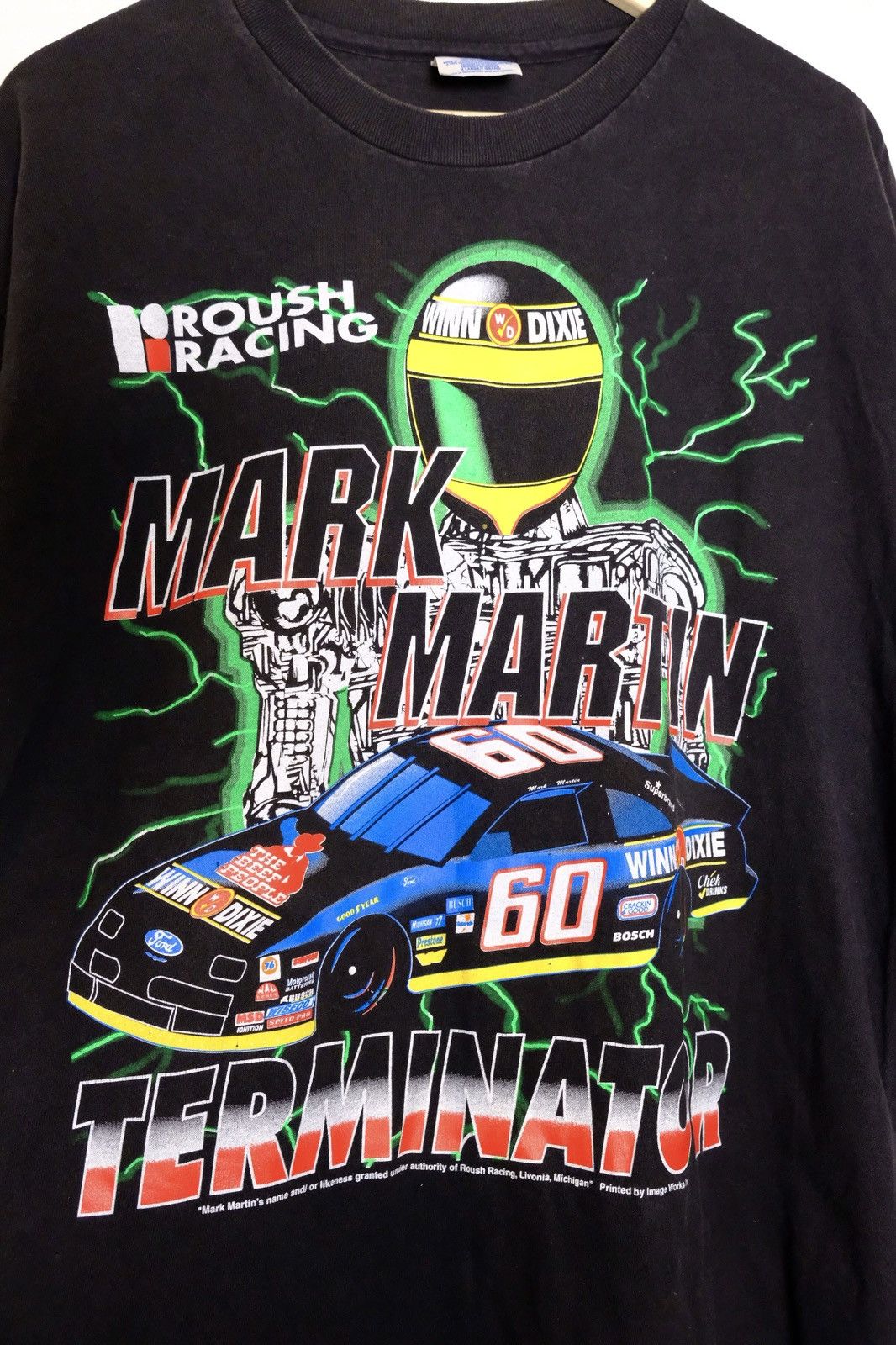 Hanes × NASCAR × Vintage Vintage 1990s NASCAR Mark Martin Terminator Graphic tee Size US XL / EU 56 / 4 - 3 Thumbnail