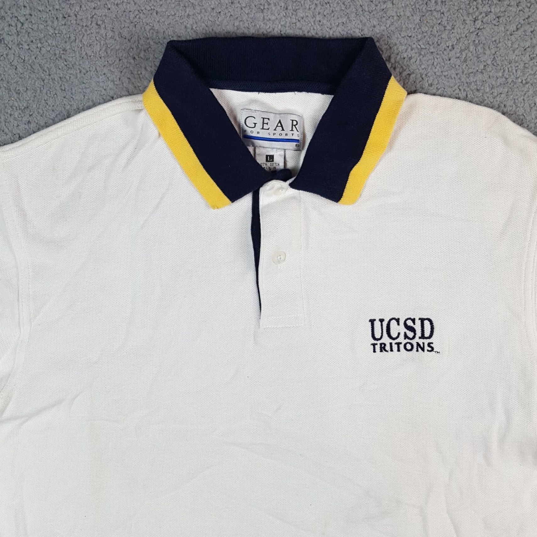 Vintage VINTAGE UC SAN DIEGO Tritons Basketball Men's Size L Button Collar Polo Shirt Size US L / EU 52-54 / 3 - 2 Thumbnail