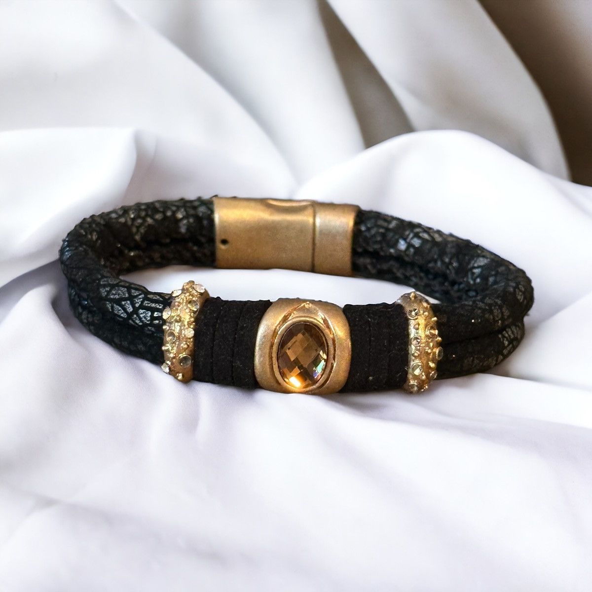 Other Soft snakeskin print gemstone bracelet Size ONE SIZE - 1 Thumbnail