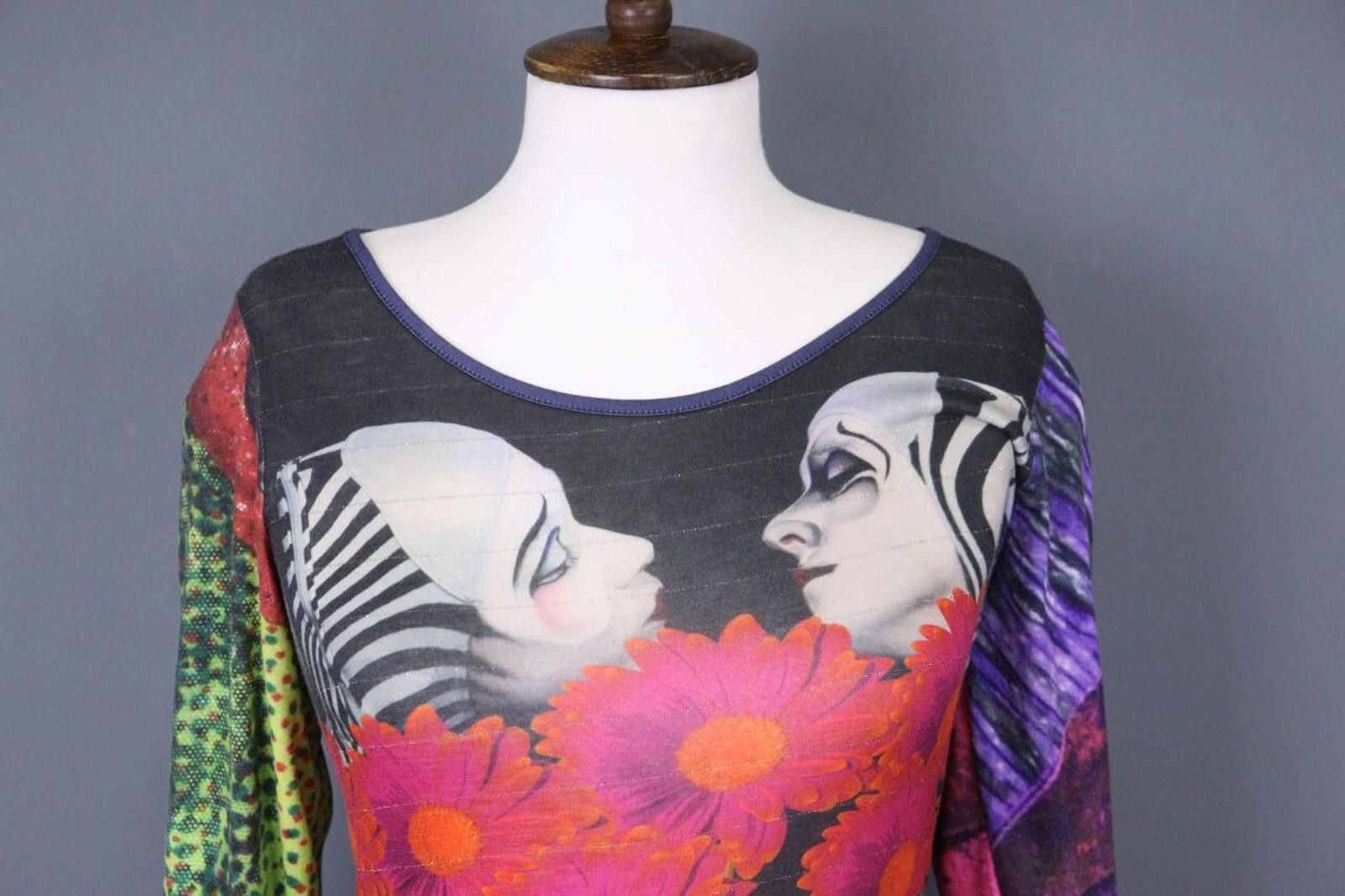 Desigual Desigual Multicolor Floral Bodycon A-Line Mini Dress Size L Size L / US 10 / IT 46 - 3 Thumbnail