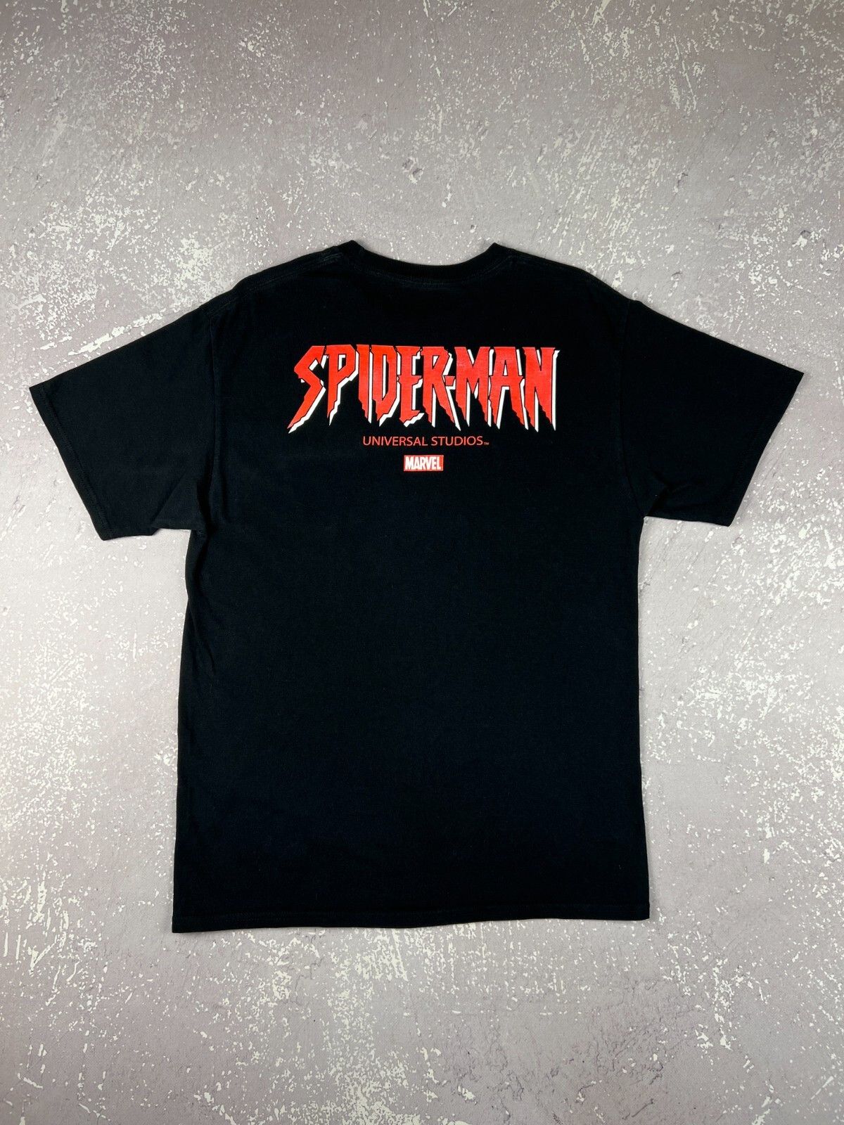 Marvel Comics × Universal Studios Marvel Spiderman Universal Studios T Shirt Mens M Black Size US M / EU 48-50 / 2 - 4 Thumbnail