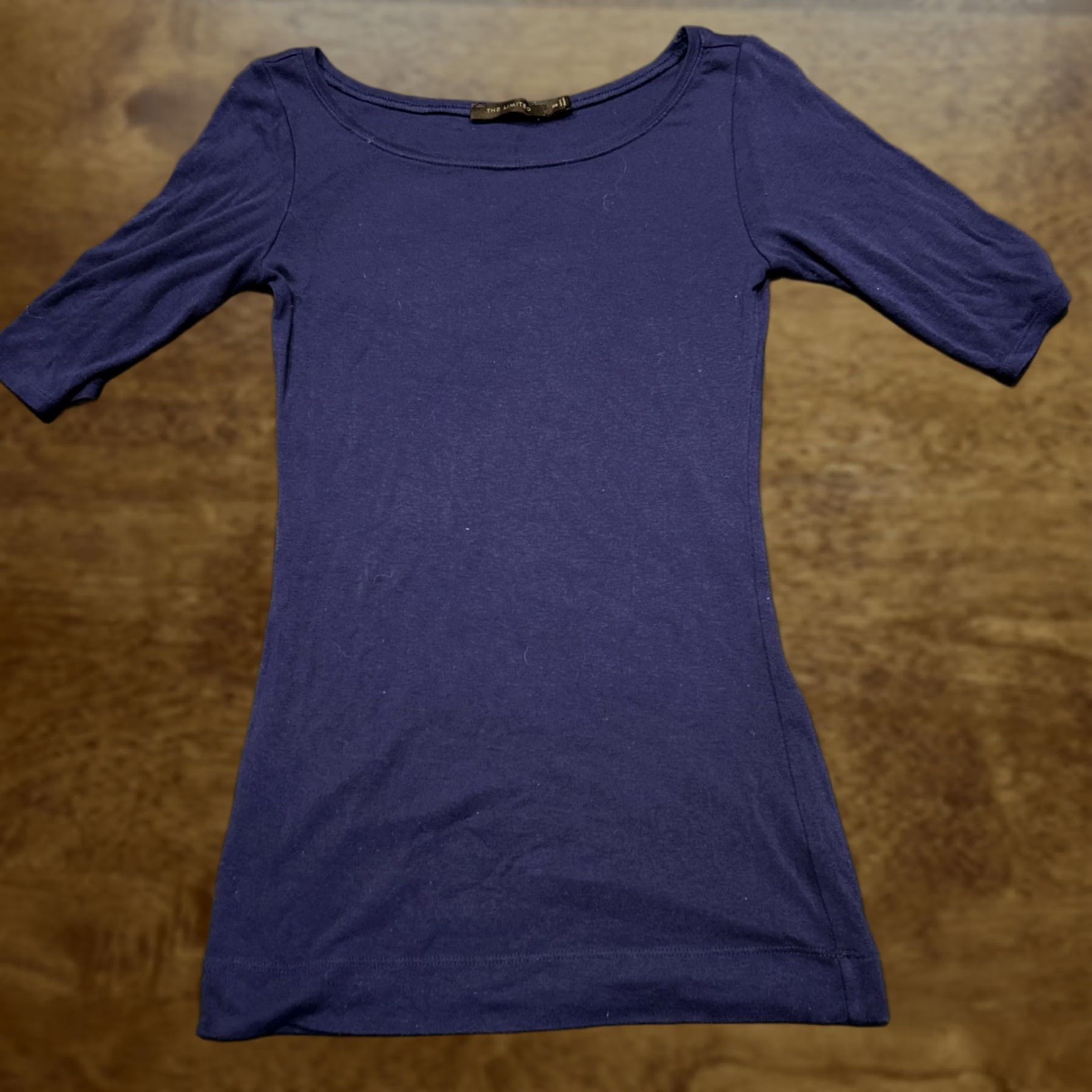 Vintage Limited XS Purple Basic Knit Shirt Womens Half Sleeve Crewneck Slim Top Size XS / US 0-2 / IT 36-38 - 1 Thumbnail